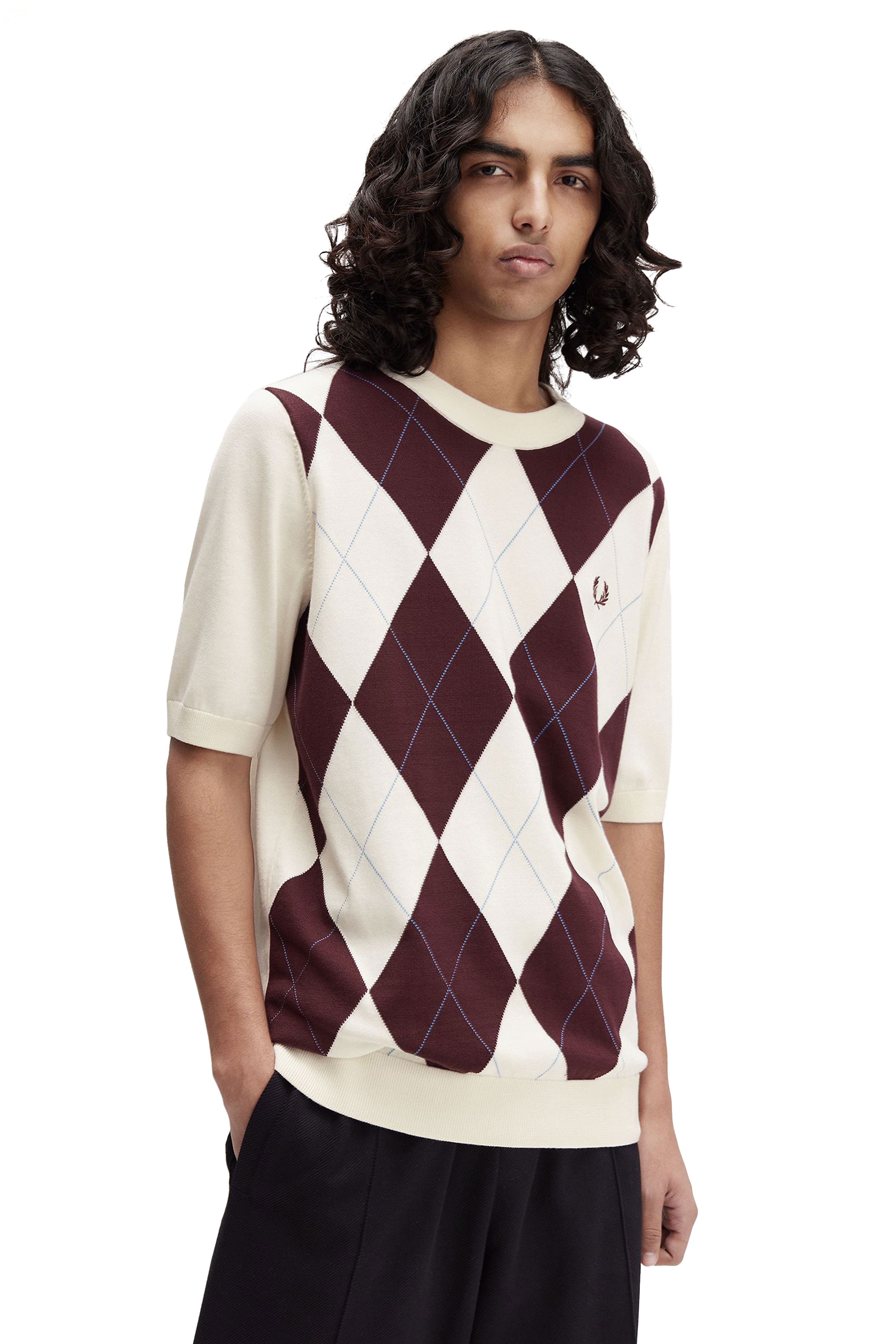 ARGYLE KNITTED T-SHIRT thumbnail 3