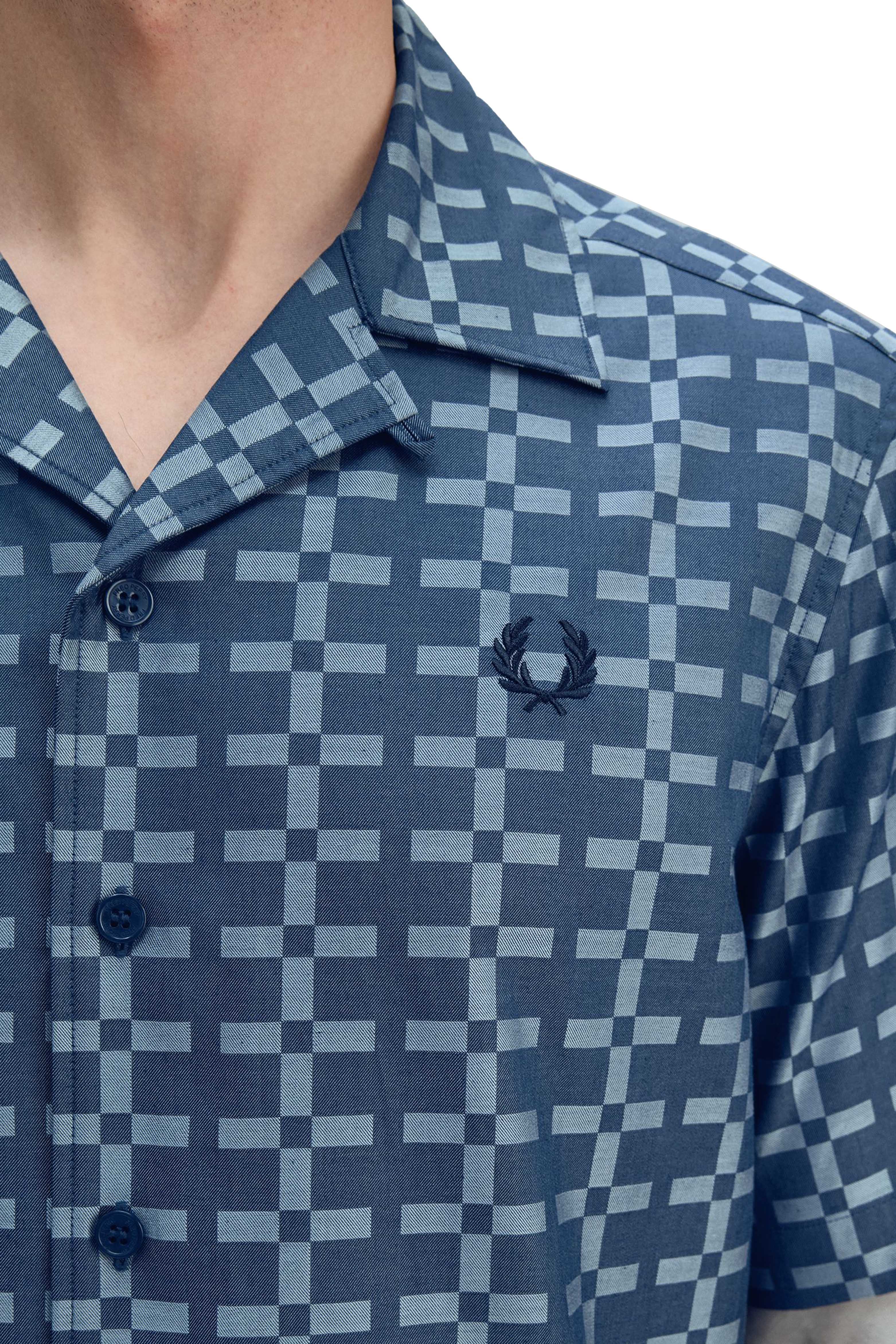 GEOMETRIC REVERE COLLAR SHIRT thumbnail 5