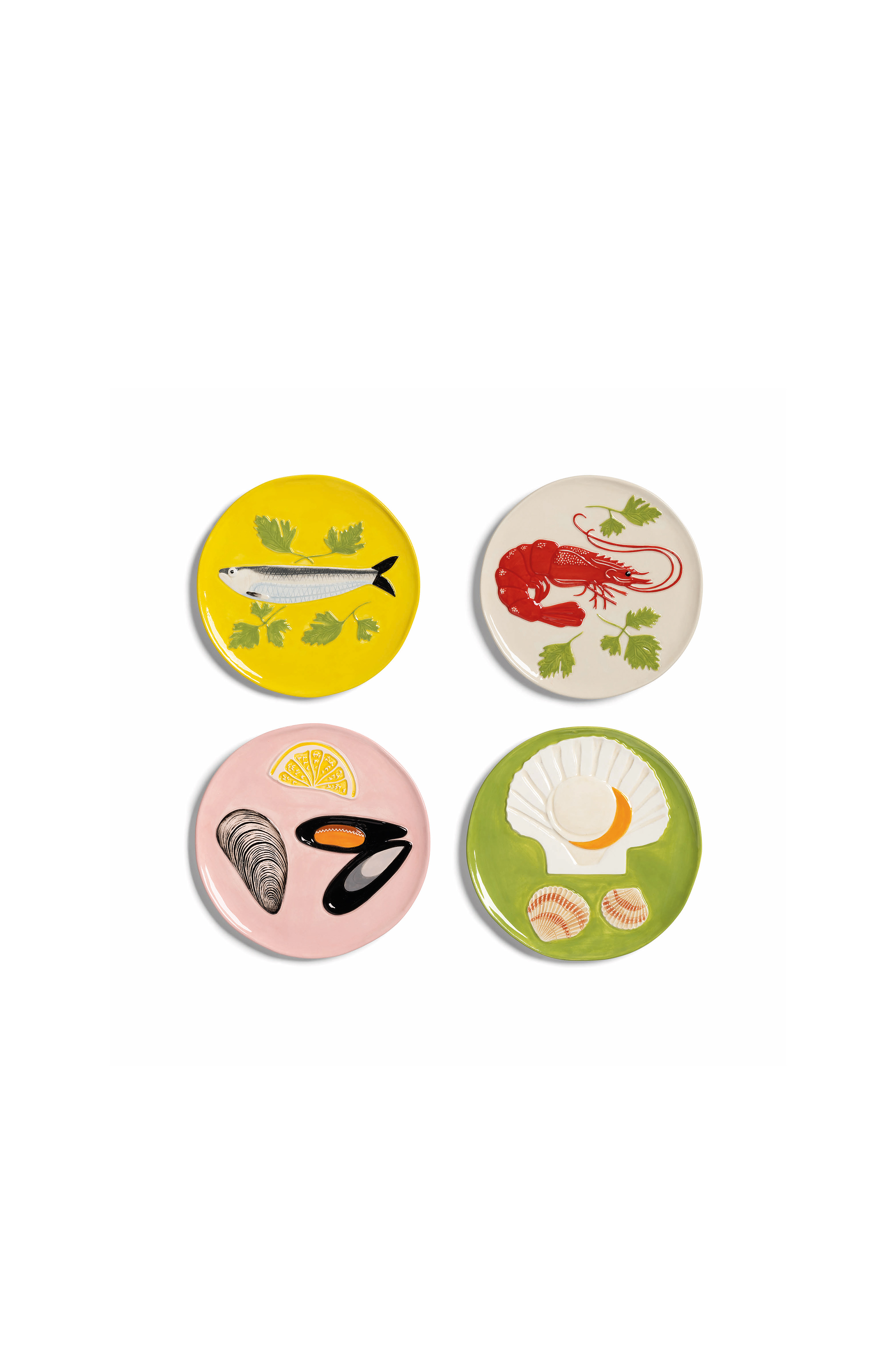 PLATE DE LA MER SET OF 4