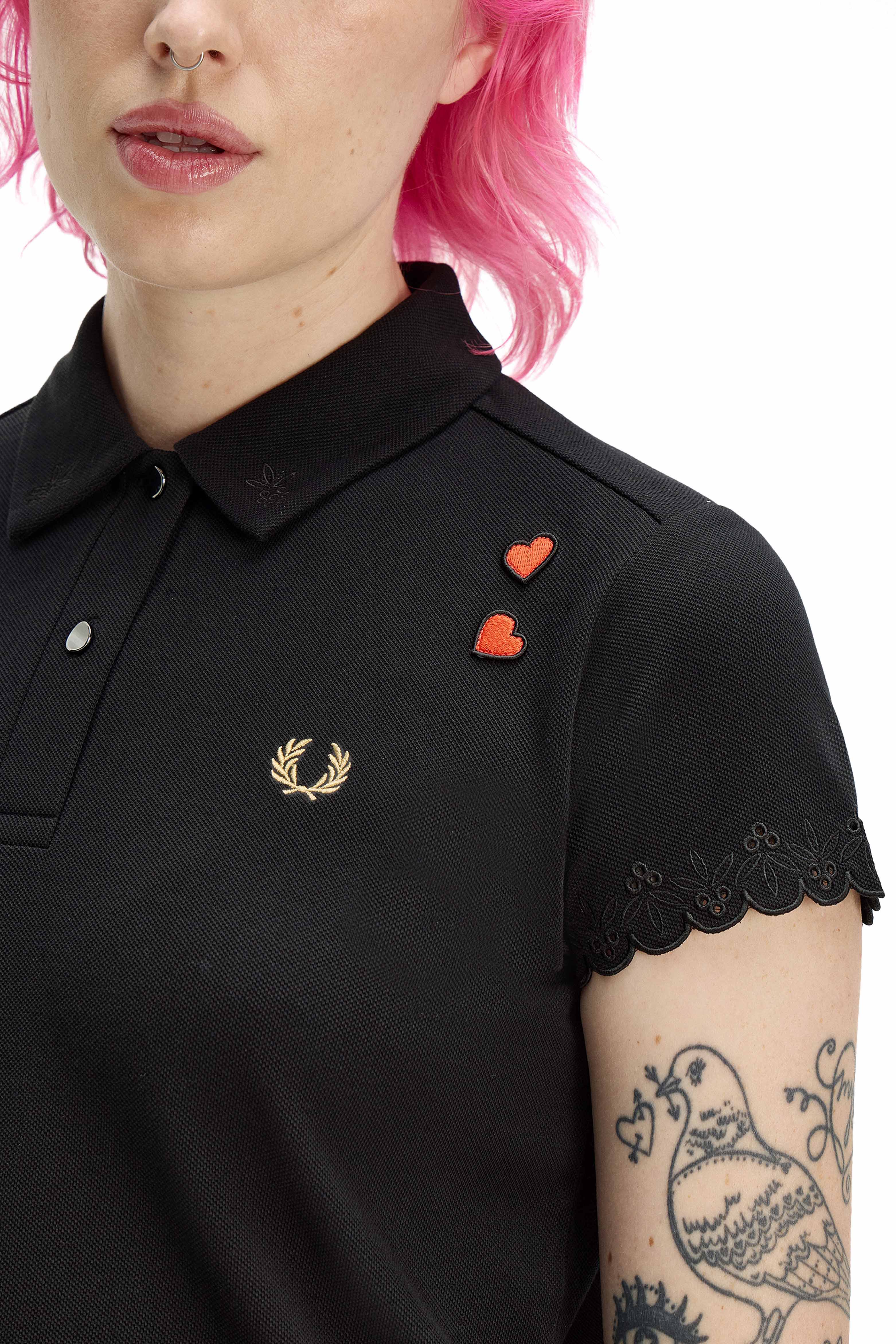 WOMEN'S EMBROIDERED DETAIL POLO SHIRT thumbnail 6