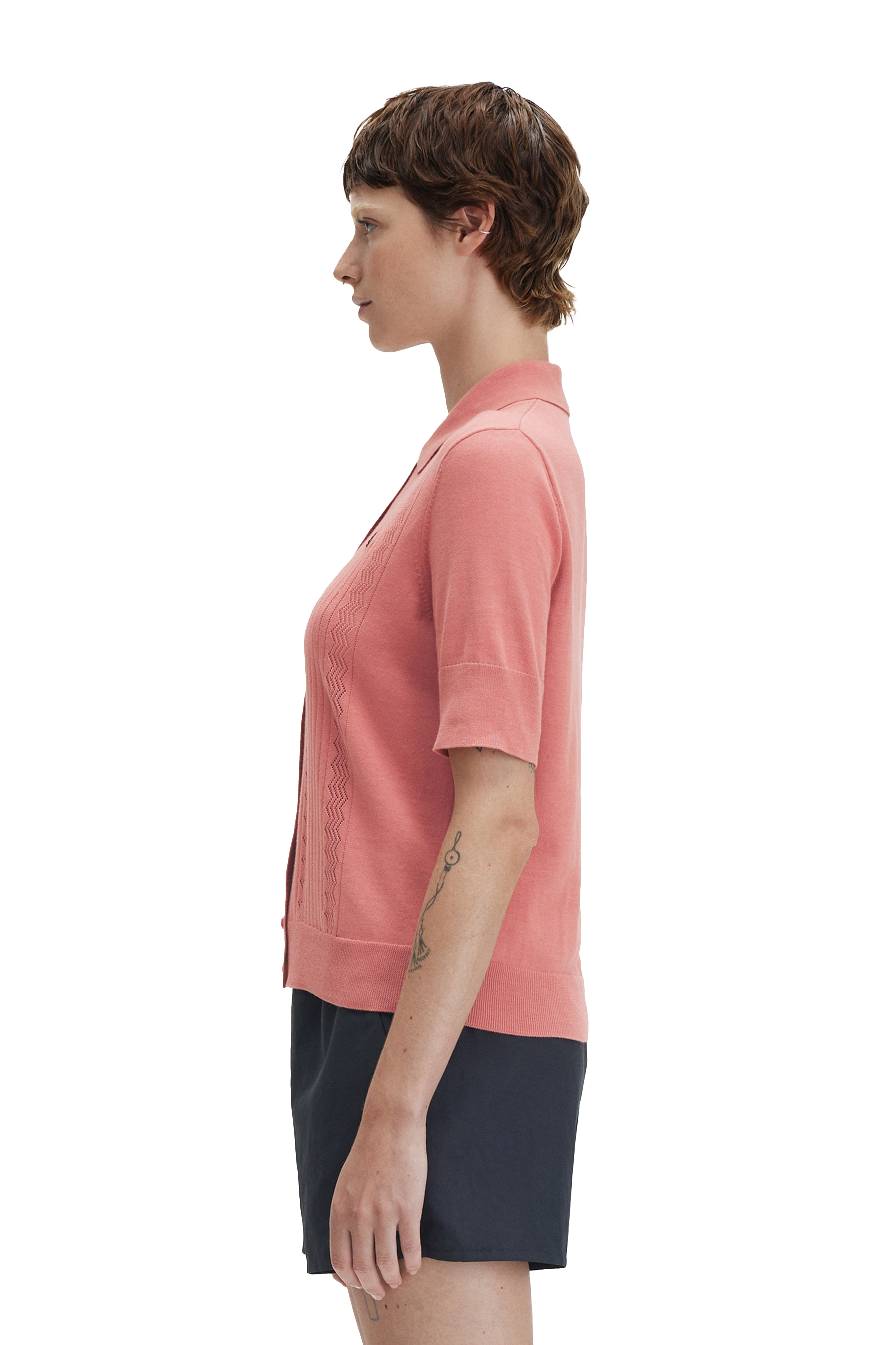 POINTELLE DETAIL KNITTED SHIRT thumbnail 7