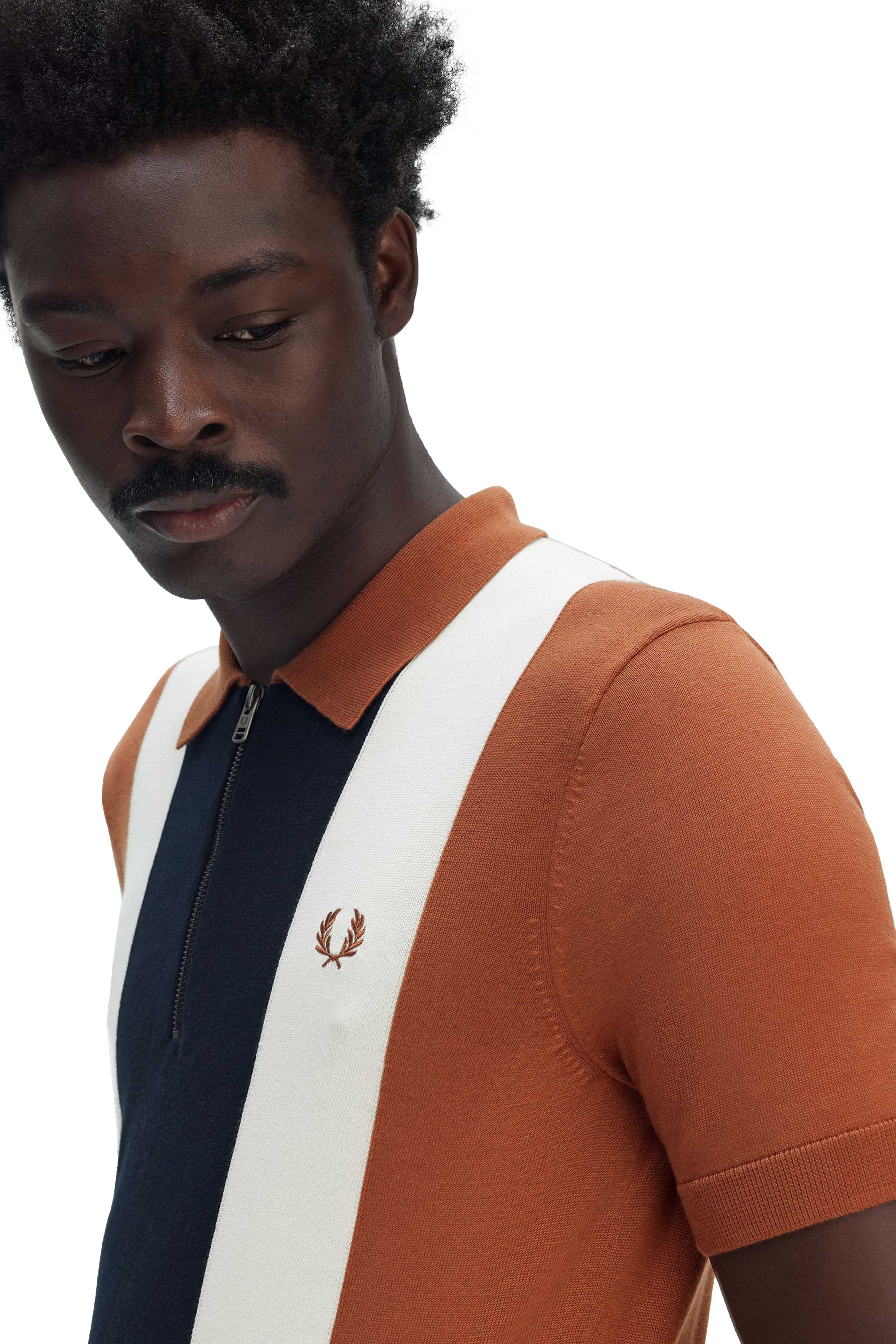 VERTICAL STRIPE ZIP NECK SHIRT thumbnail 4