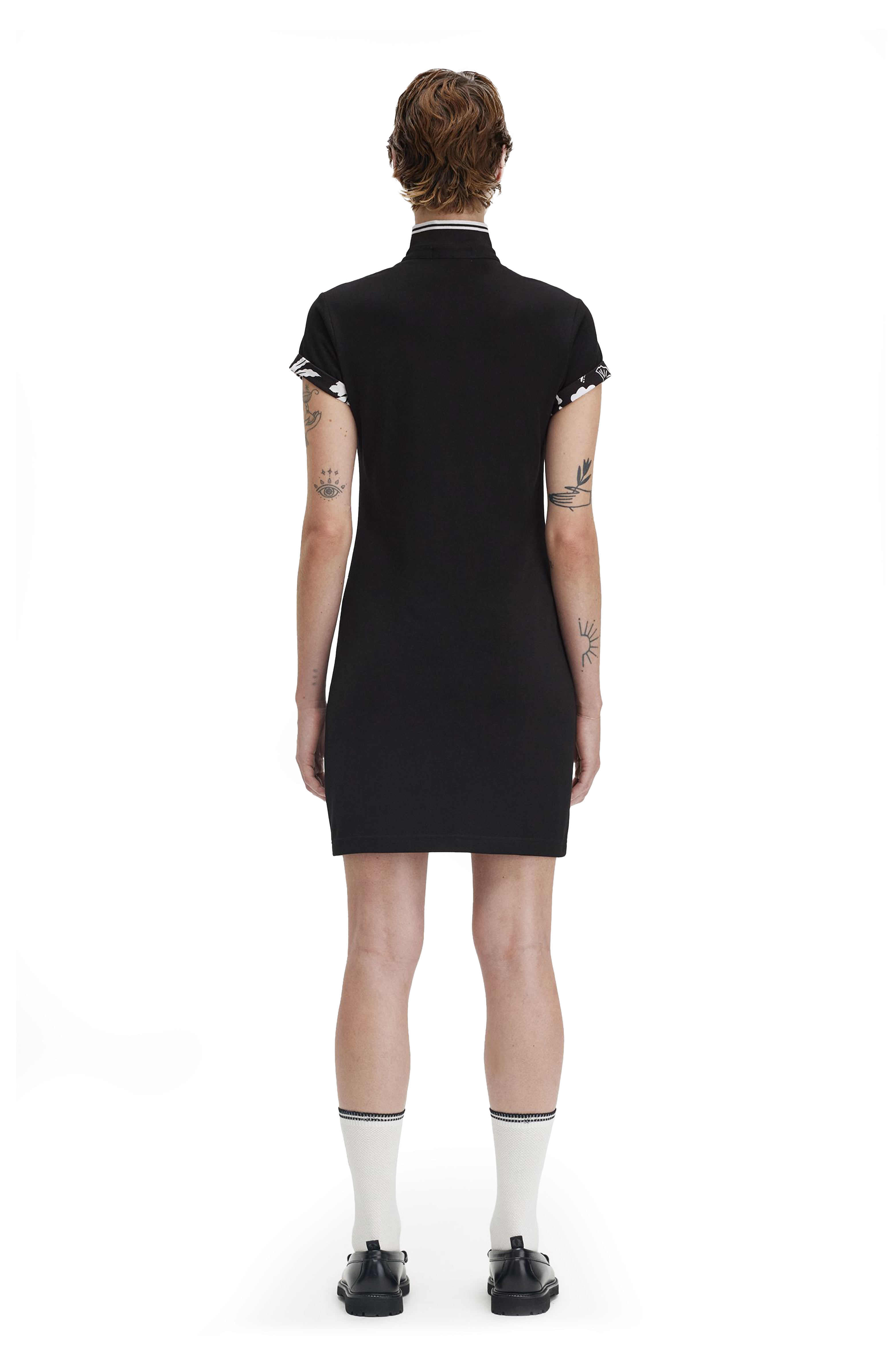 PRINTED TRIM PIQUE DRESS thumbnail 9