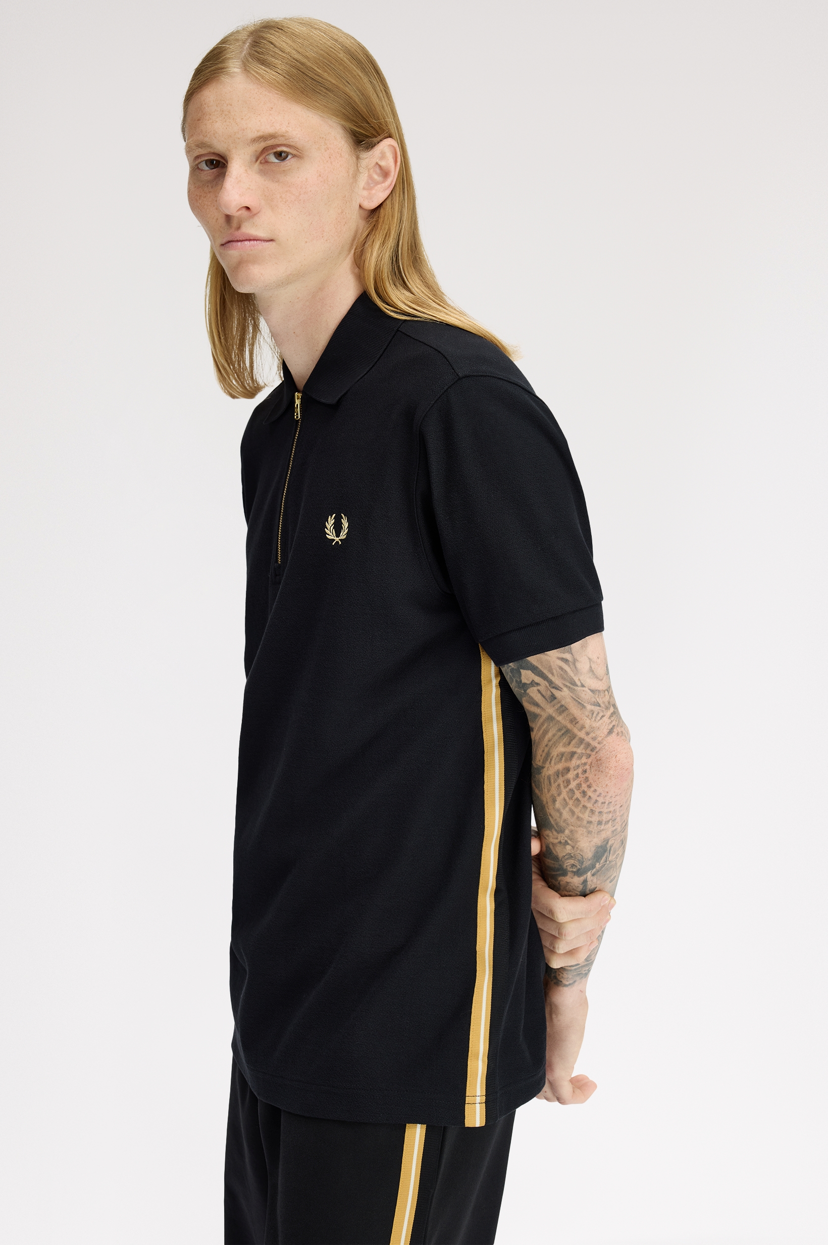 MEN'S STRIPE TAPE POLO SHIRT thumbnail 3