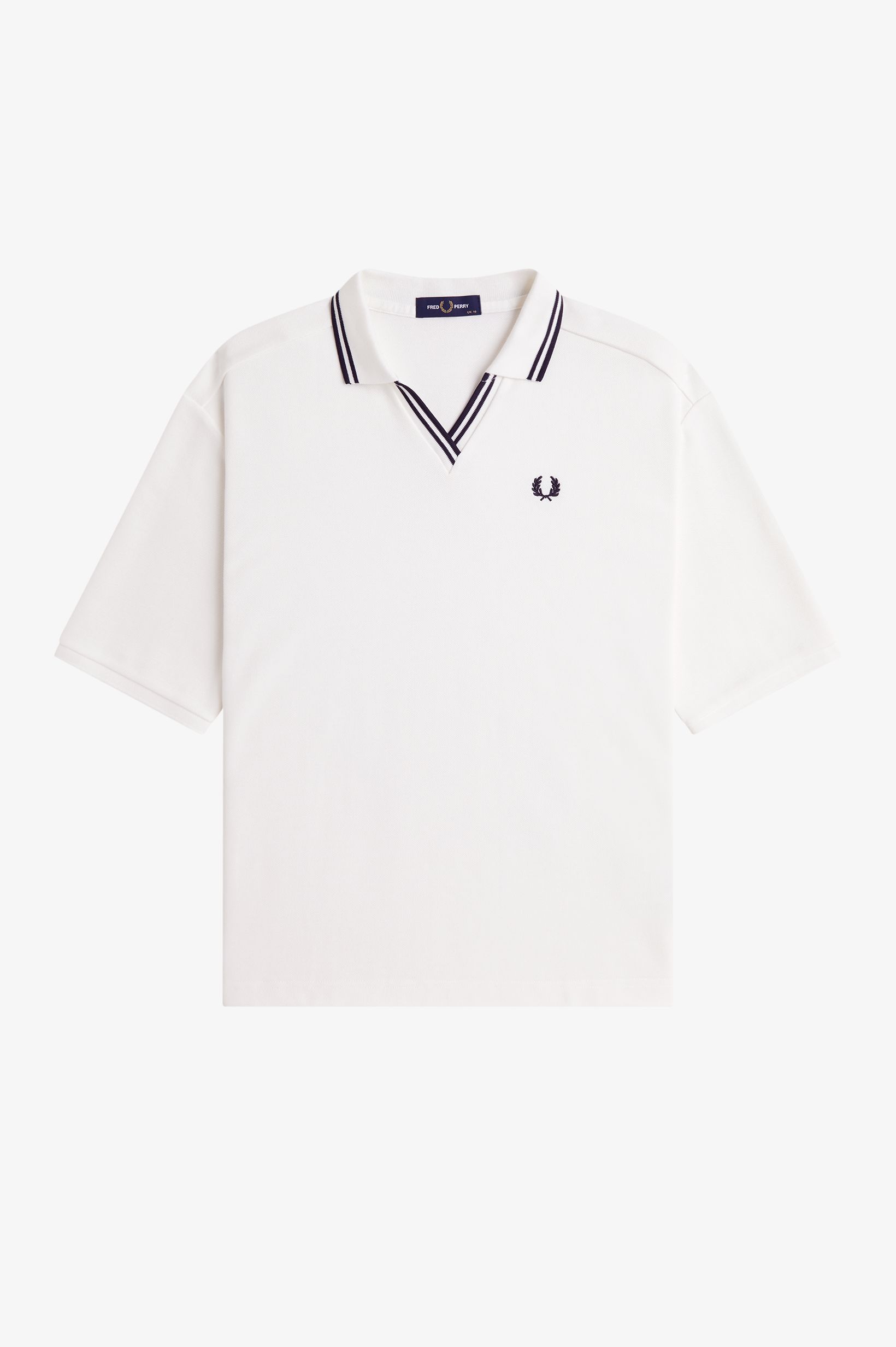 WOMENS OPEN COLLAR TIPPED POLO SHIRT