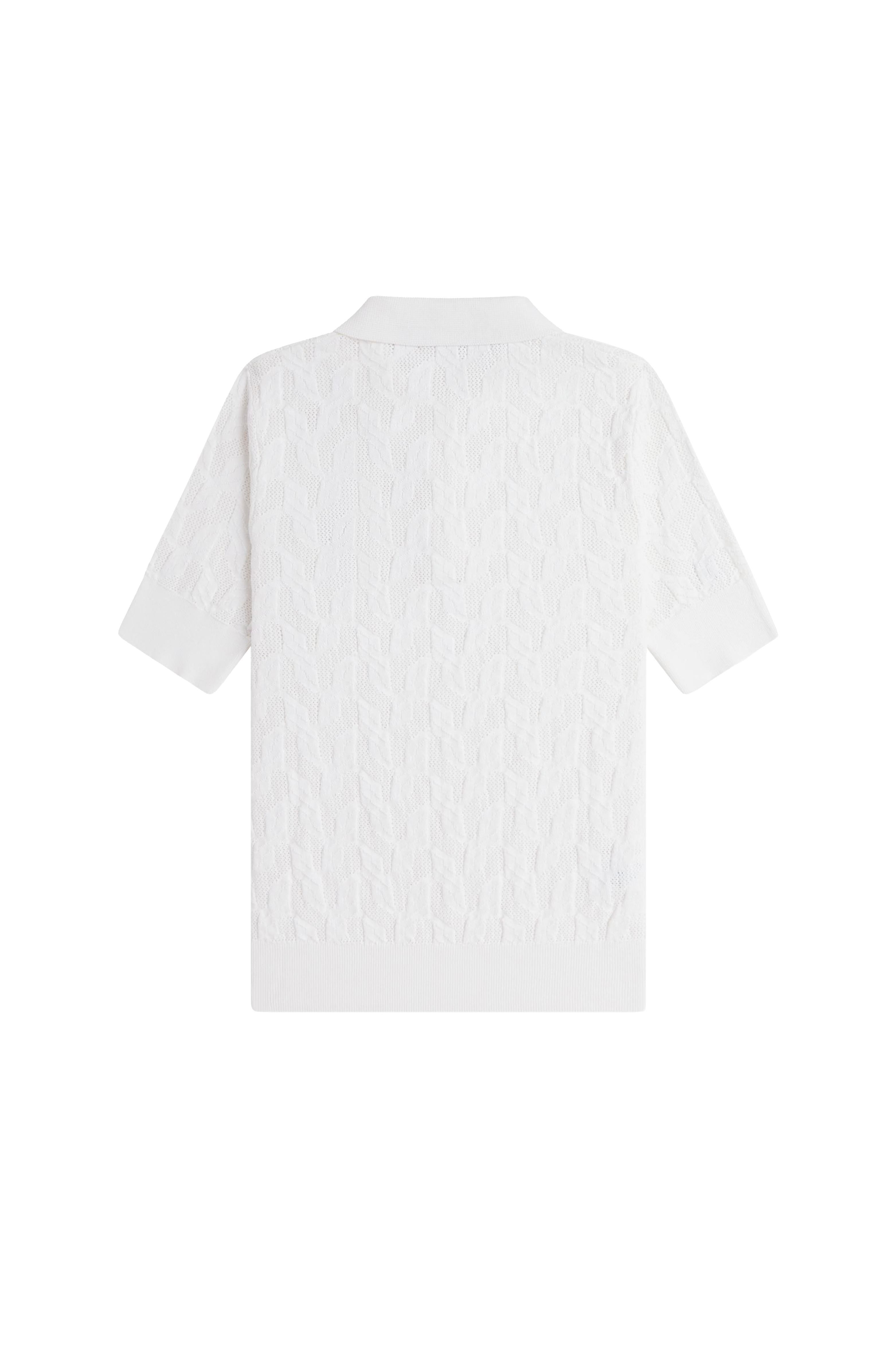 TEXTURED OPEN-KNIT POLO SHIRT thumbnail 2