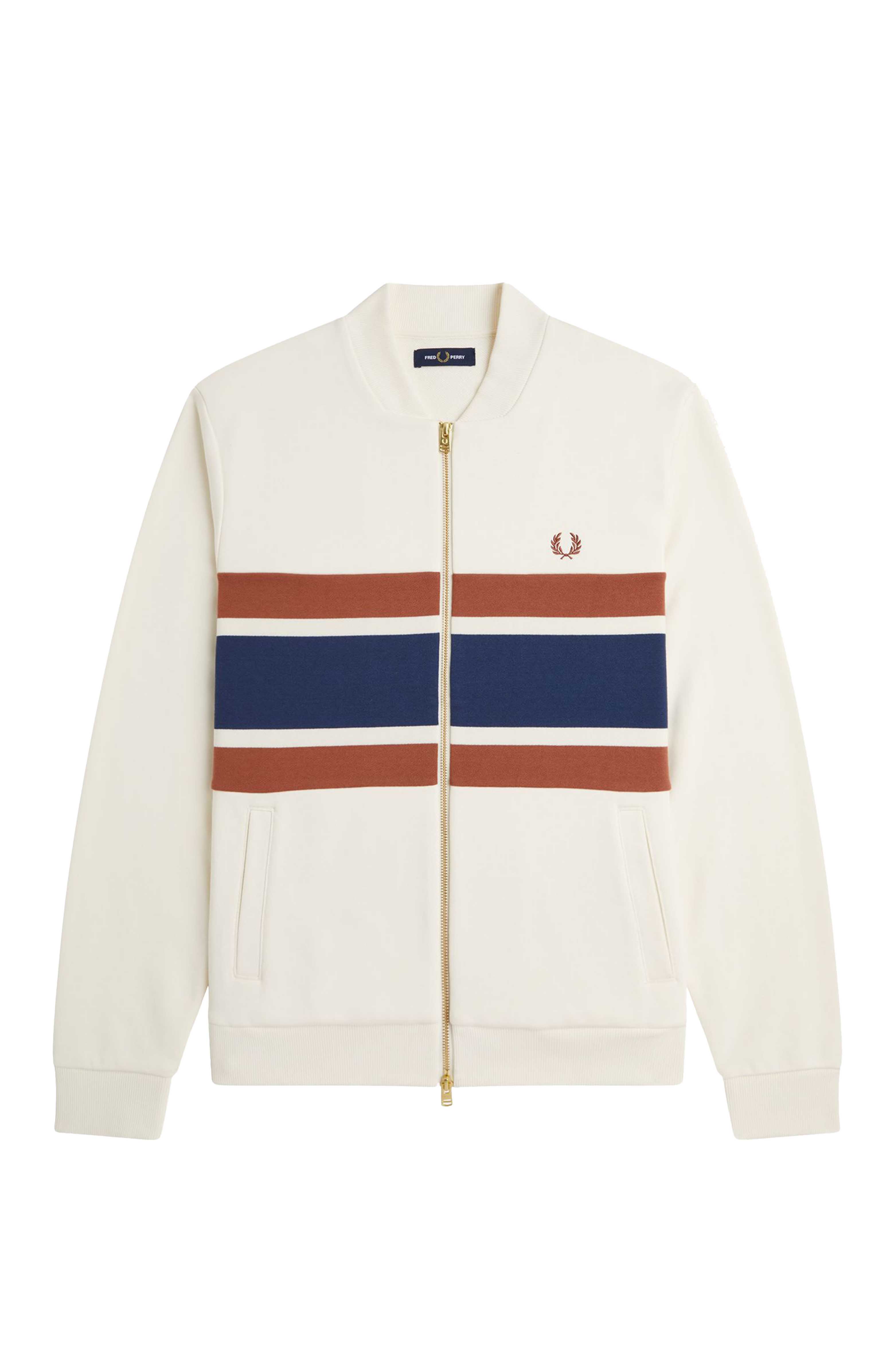 PANELLED ZIP THROUGH SWEATSHIR