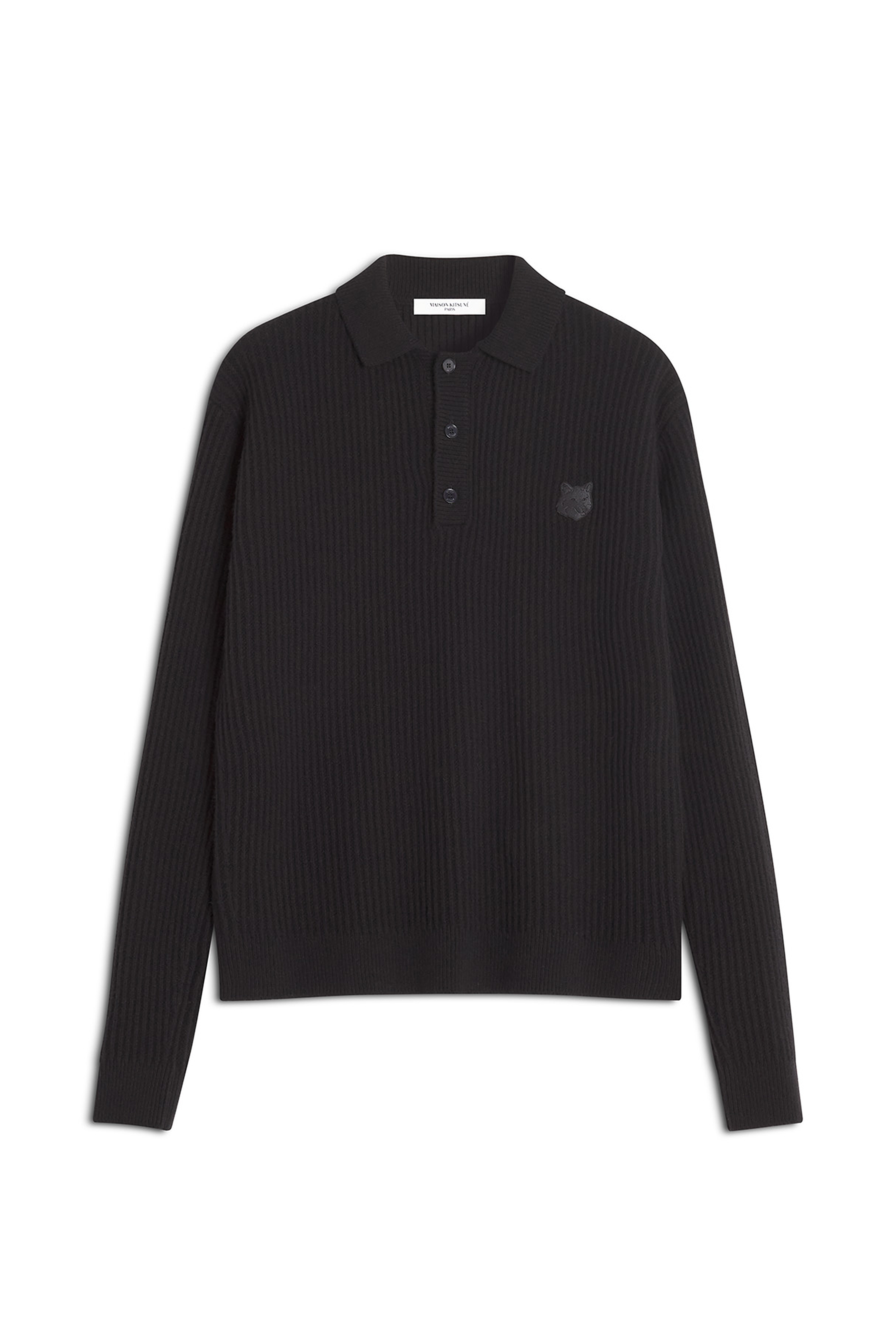 MEN'S BOLD FOX HEAD WOOL RIBBED POLO SHIRT