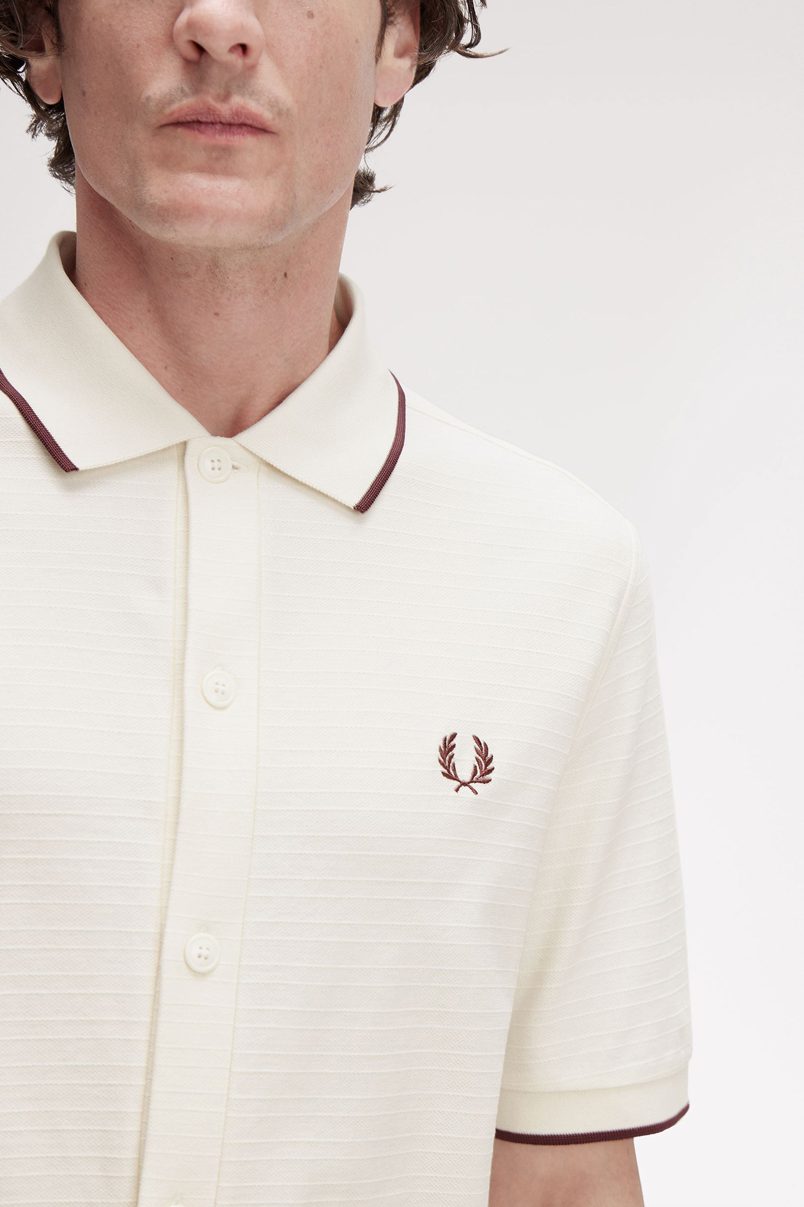 TXRD STRIPE BUTTON THRU POLO thumbnail 4