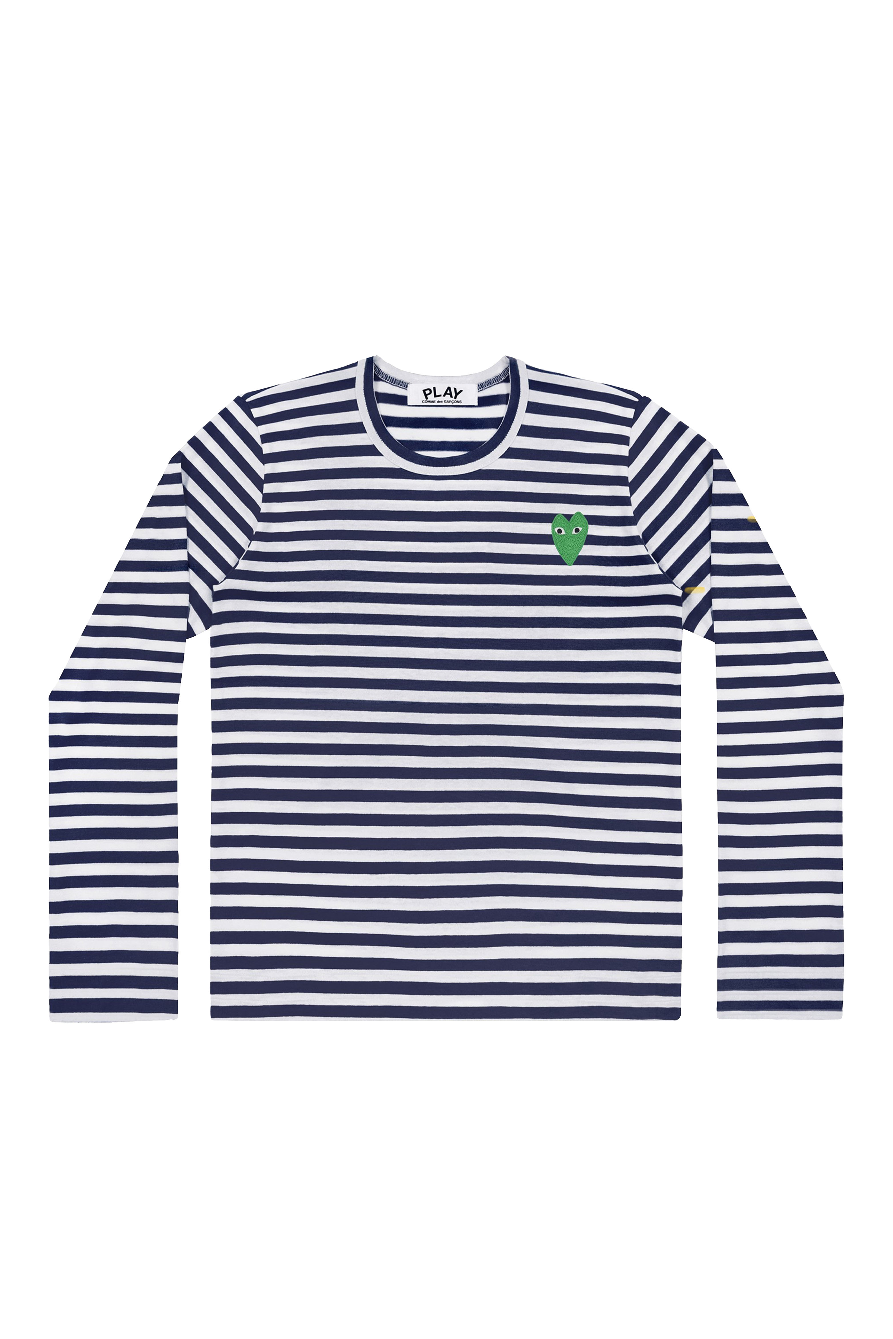 STRIPED LONG SLEEVE TEE WITH GREEN HEART