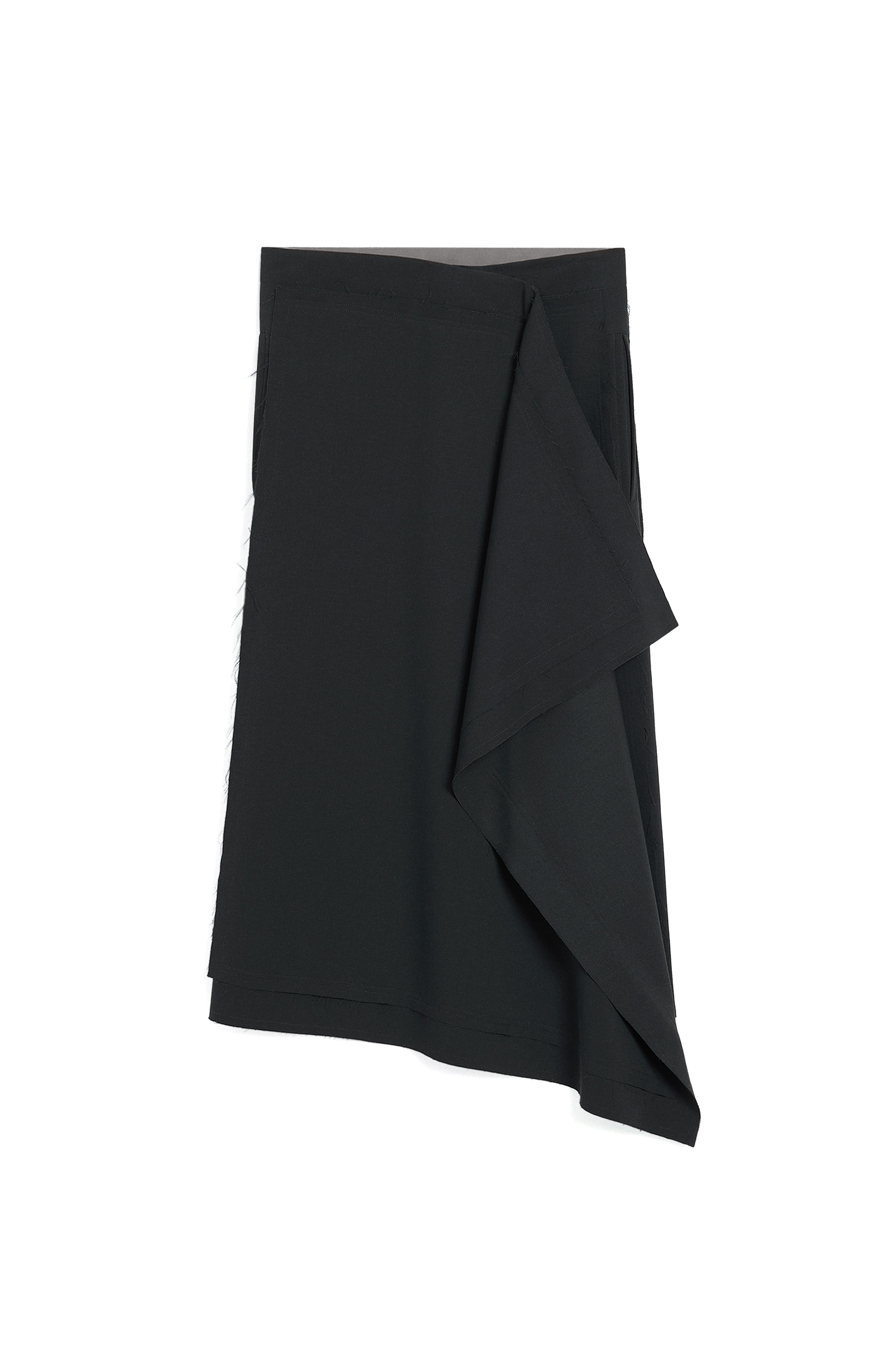 WOMEN'S TAILORED MIDI WRAPPED SKIRT