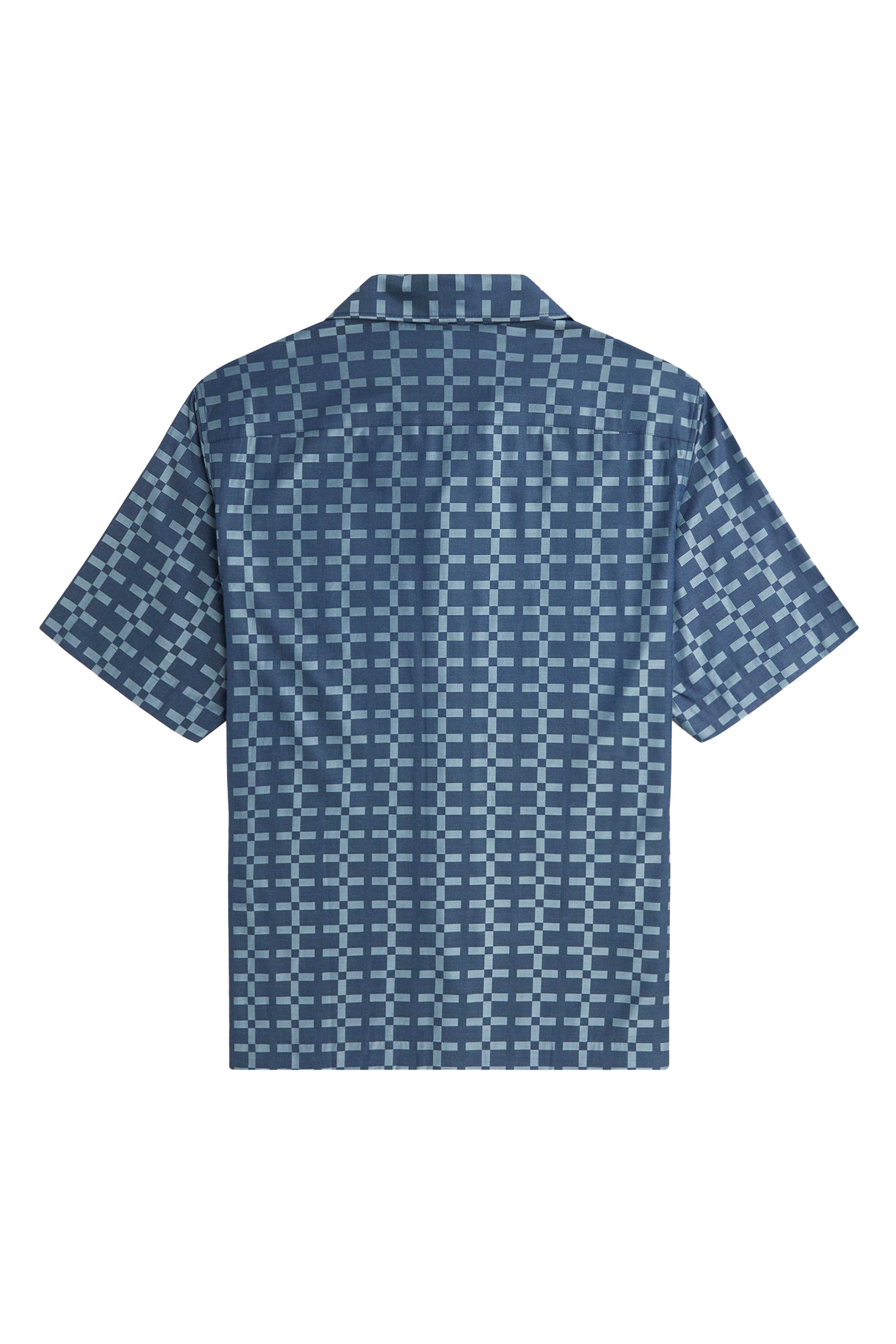 GEOMETRIC REVERE COLLAR SHIRT thumbnail 2