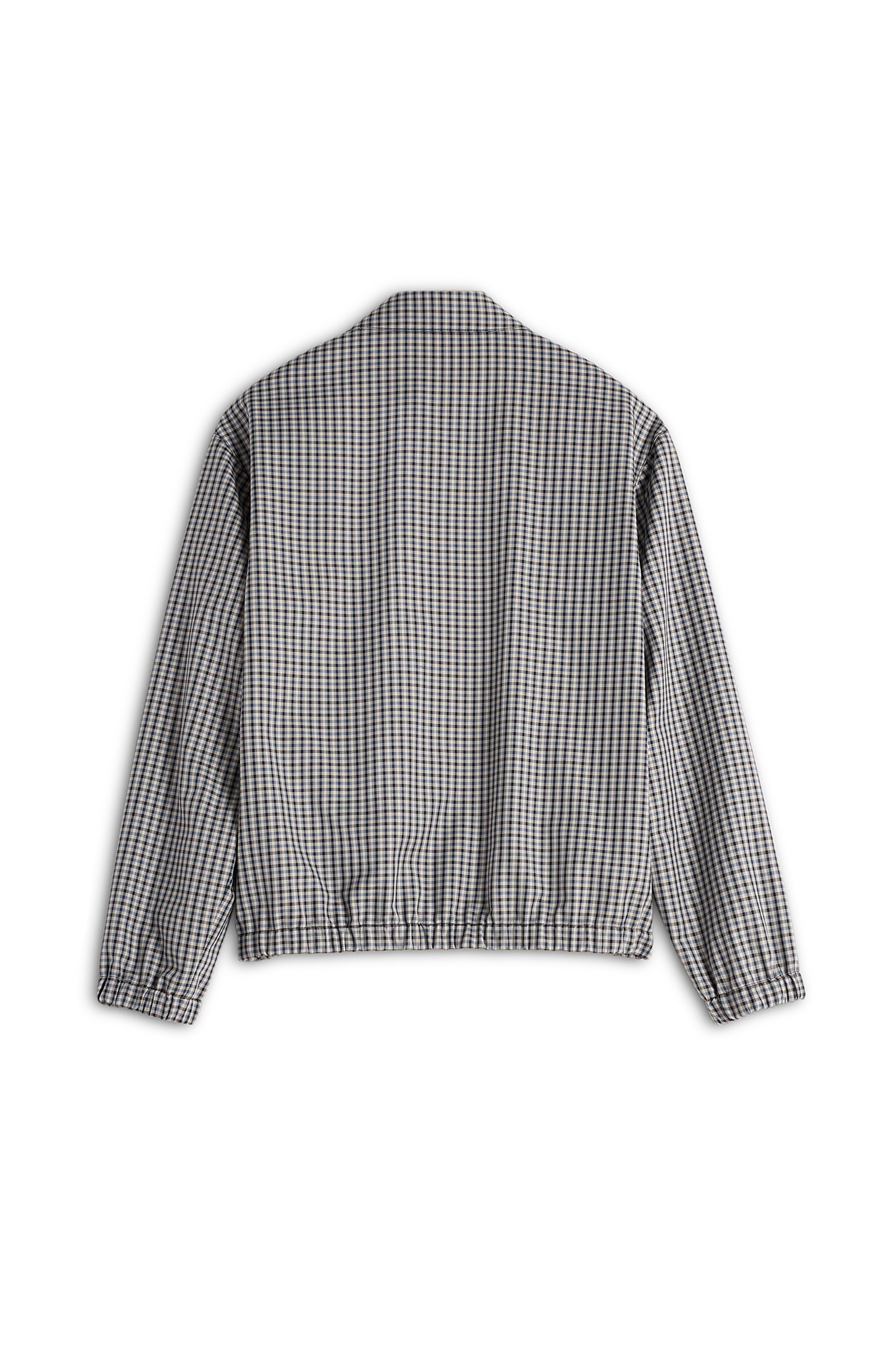 MENS ELASTICATED CHECK ZIPPED BLOUSON JACKET thumbnail 2