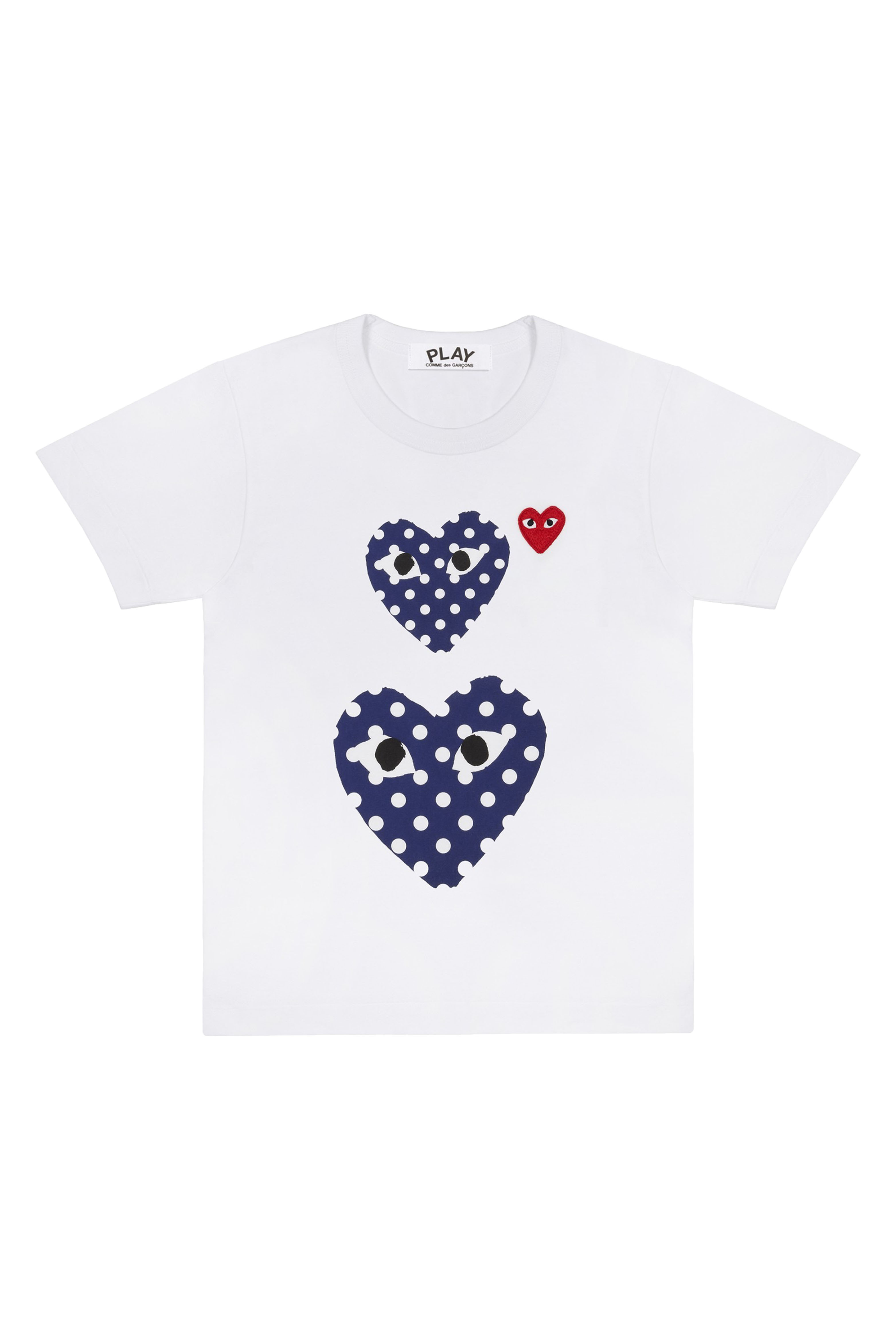 PLAY POLKA DOT DOUBLE HEART T-SHIRT