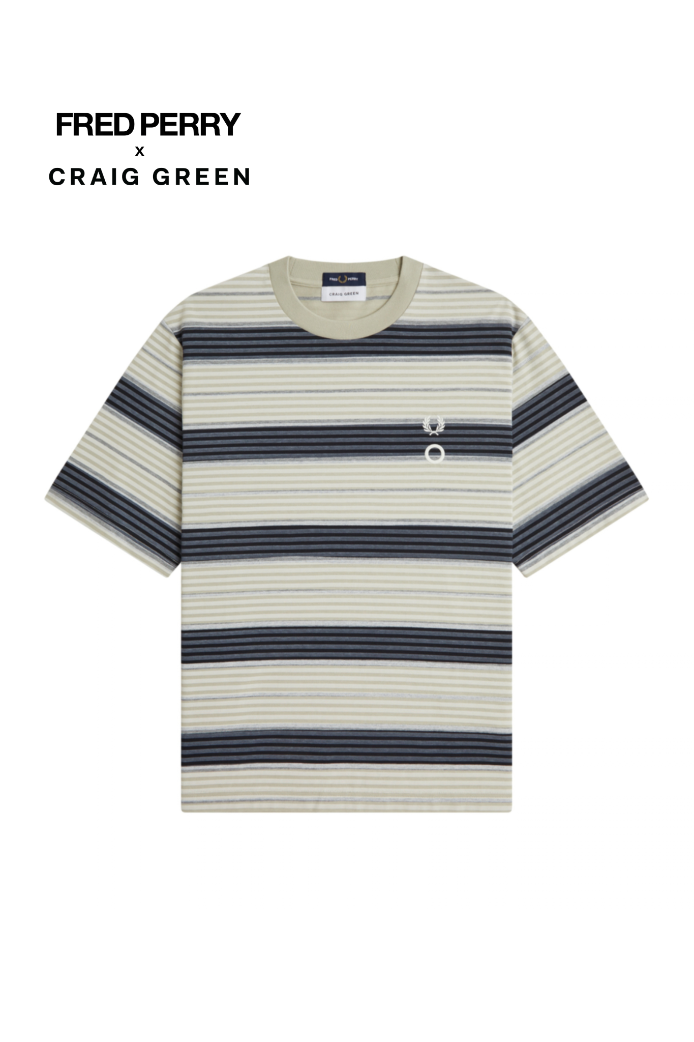 STRIPED OVERPRINT T-SHIRT