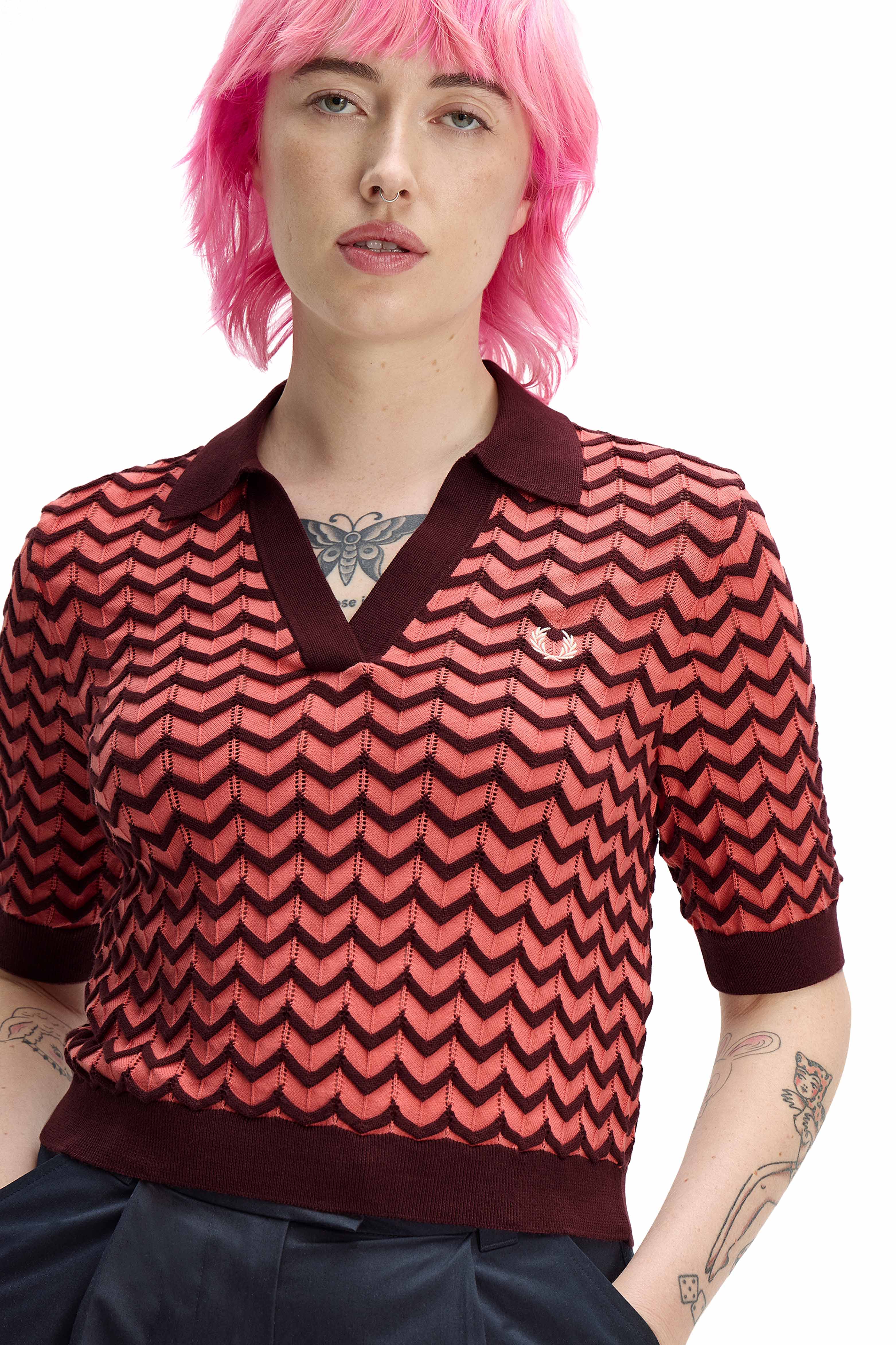 WOMEN'S GINGHAM KNITTED SHIRT thumbnail 3