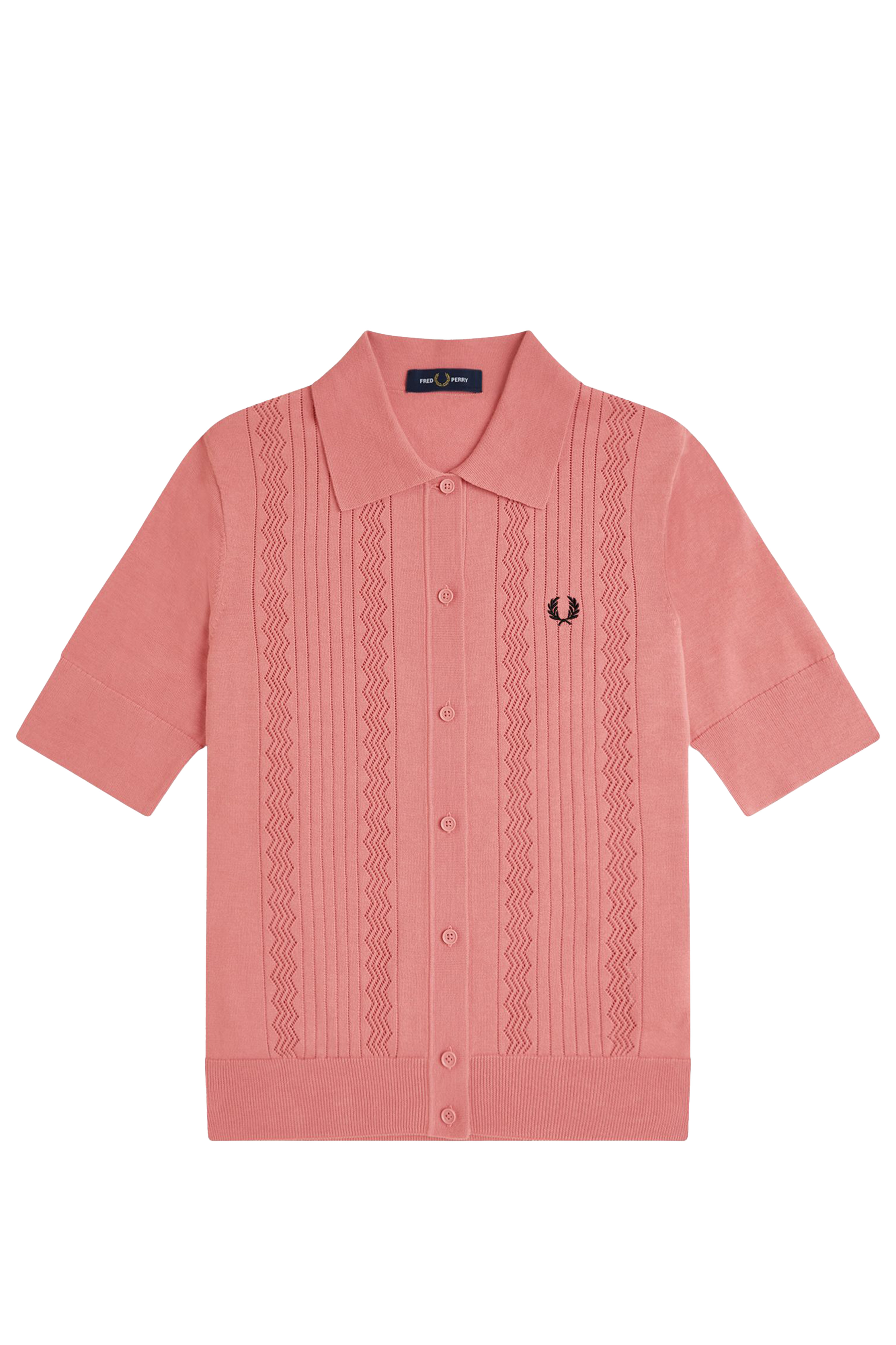 POINTELLE DETAIL KNITTED SHIRT