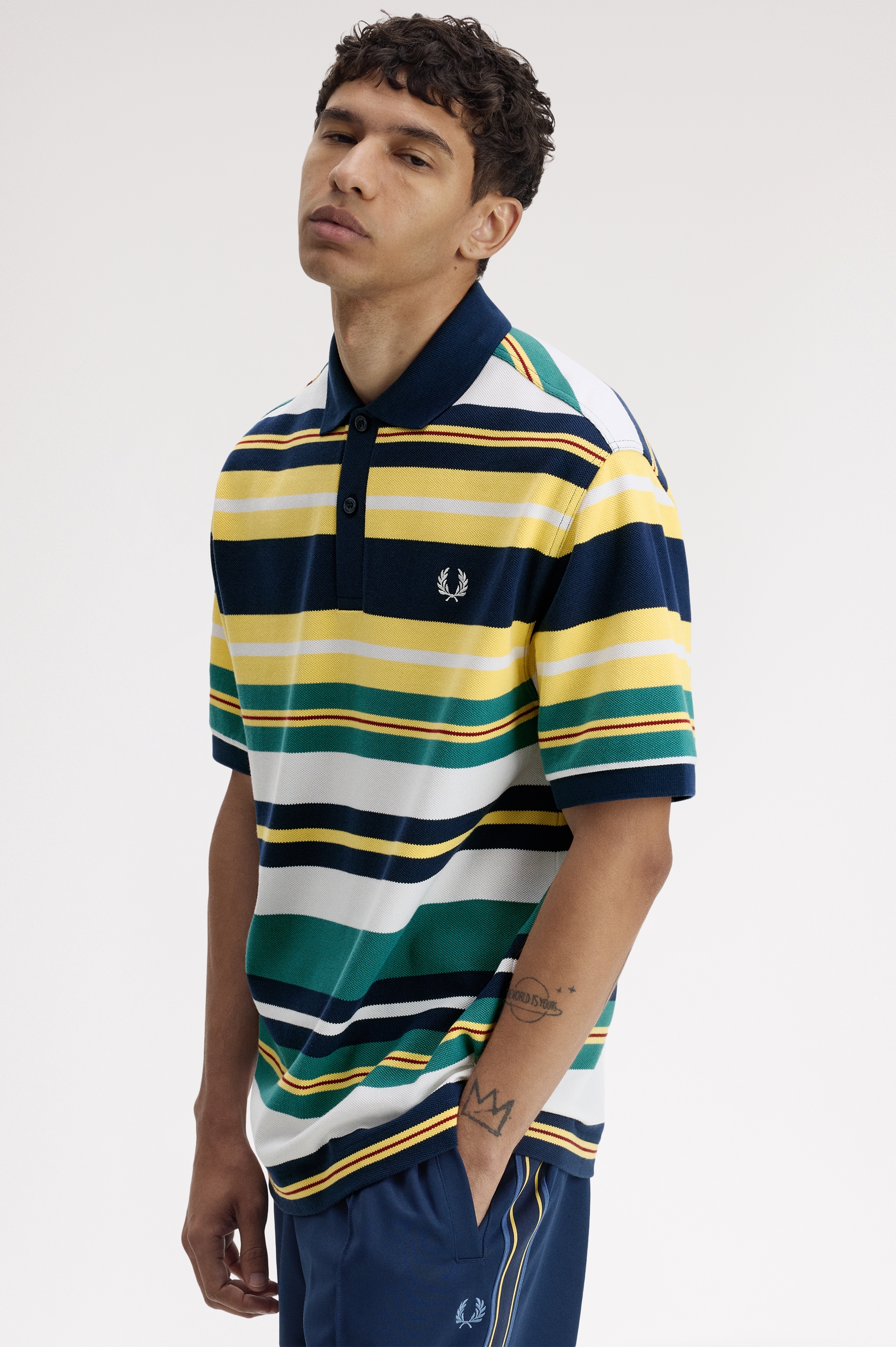 MEN'S STRIPED RELAXED POLO SHIRT thumbnail 3