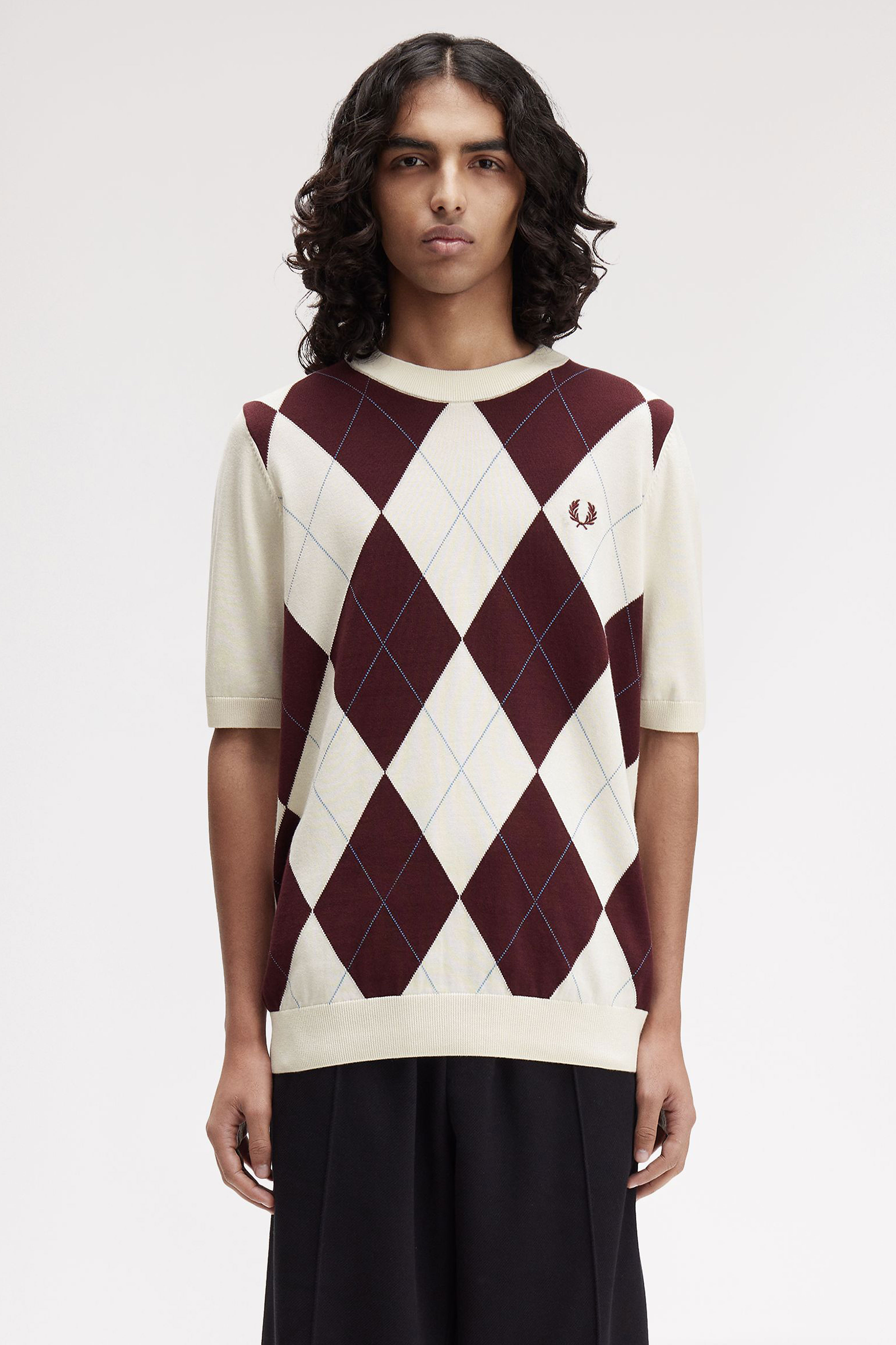 ARGYLE KNITTED T-SHIRT thumbnail 5