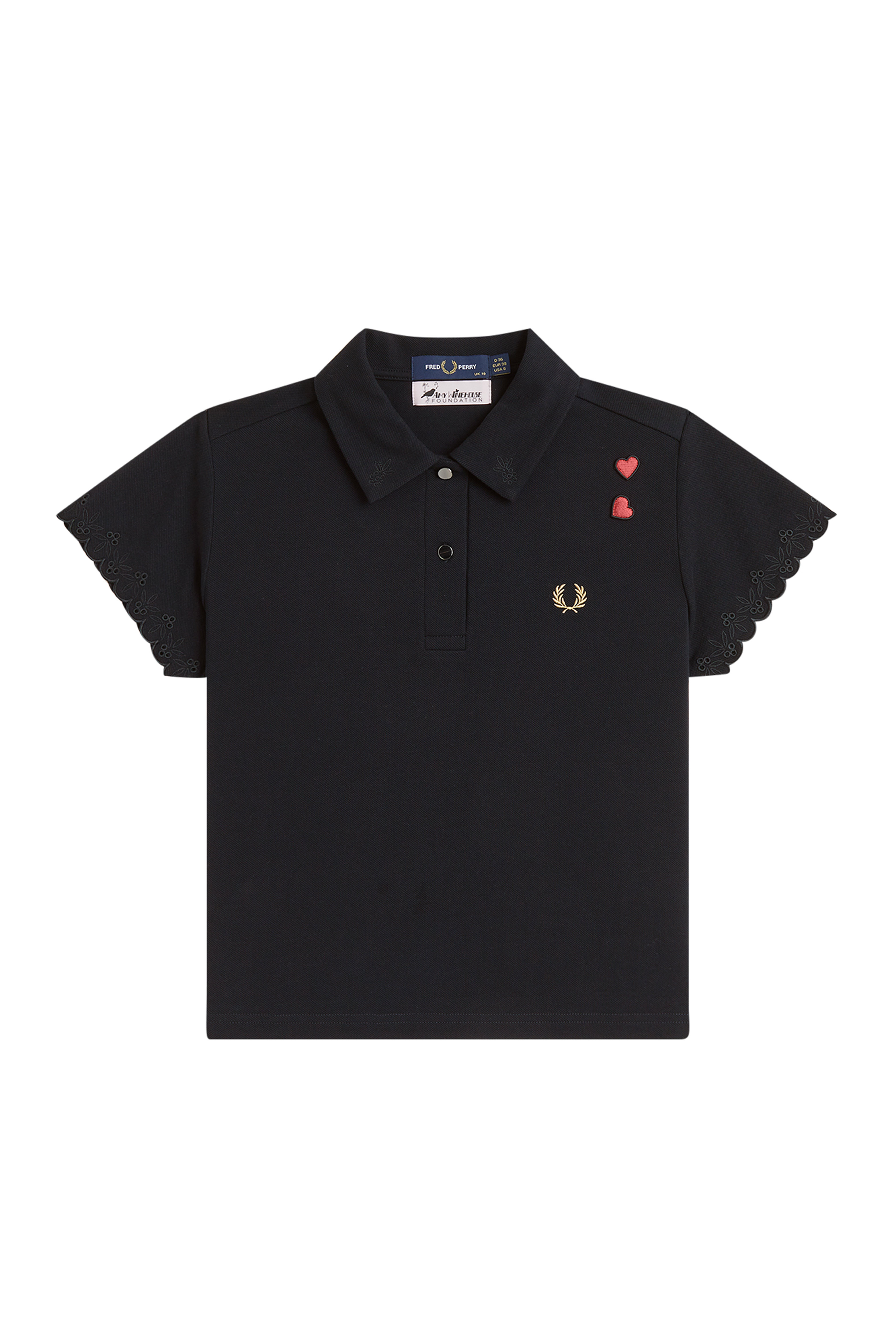 WOMEN'S EMBROIDERED DETAIL POLO SHIRT