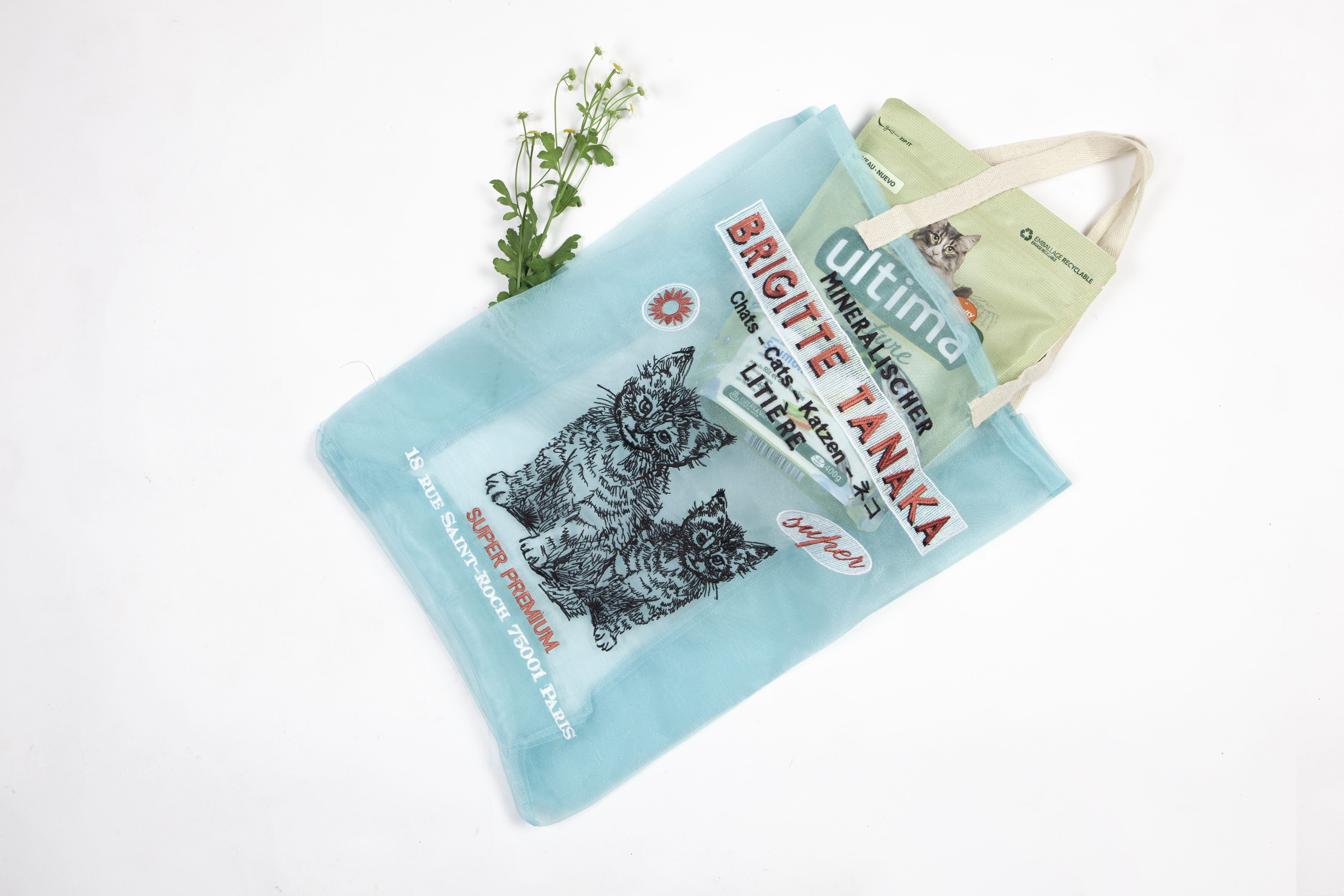 SAC CHAT BLEU MENTHE thumbnail 2