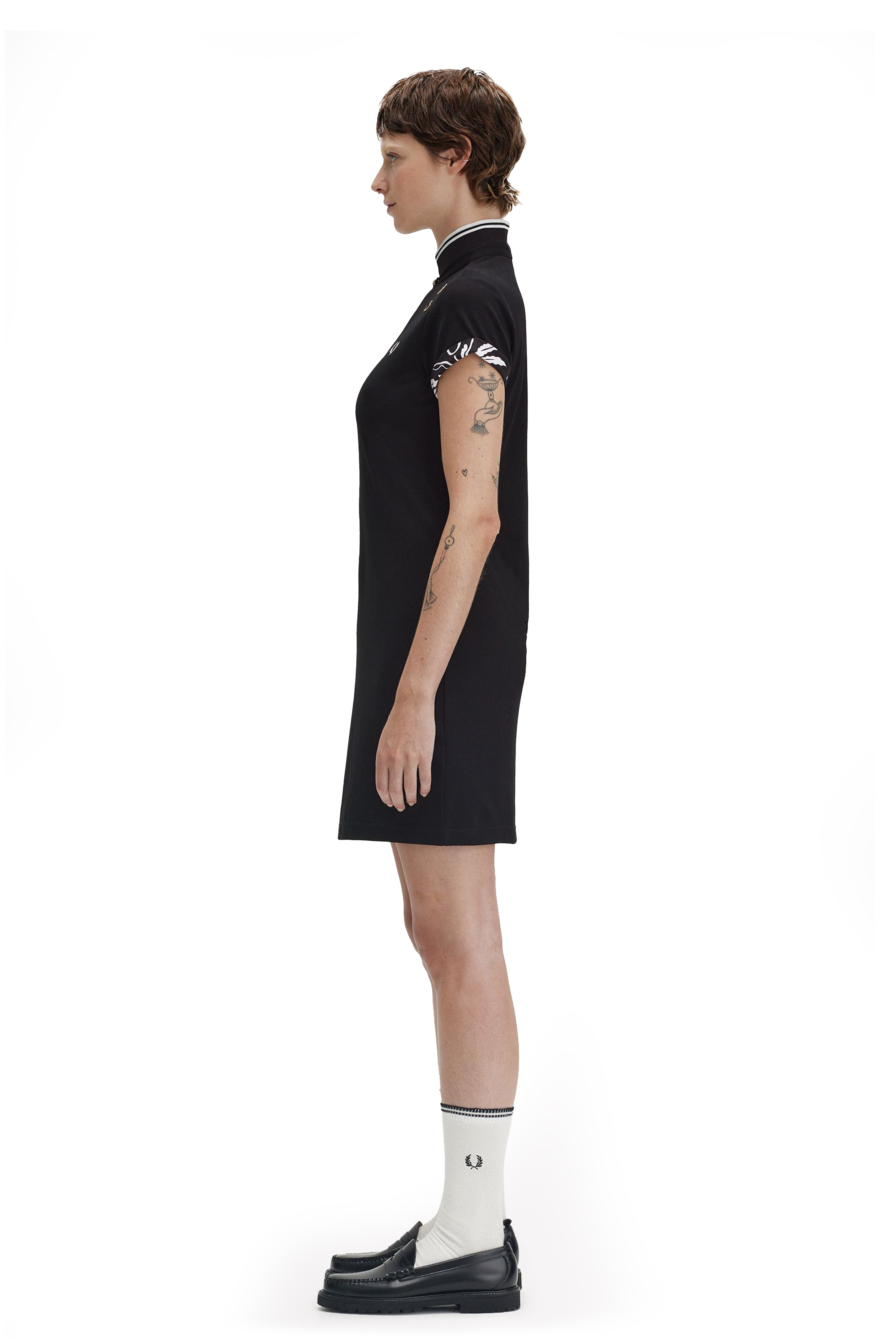 PRINTED TRIM PIQUE DRESS thumbnail 8