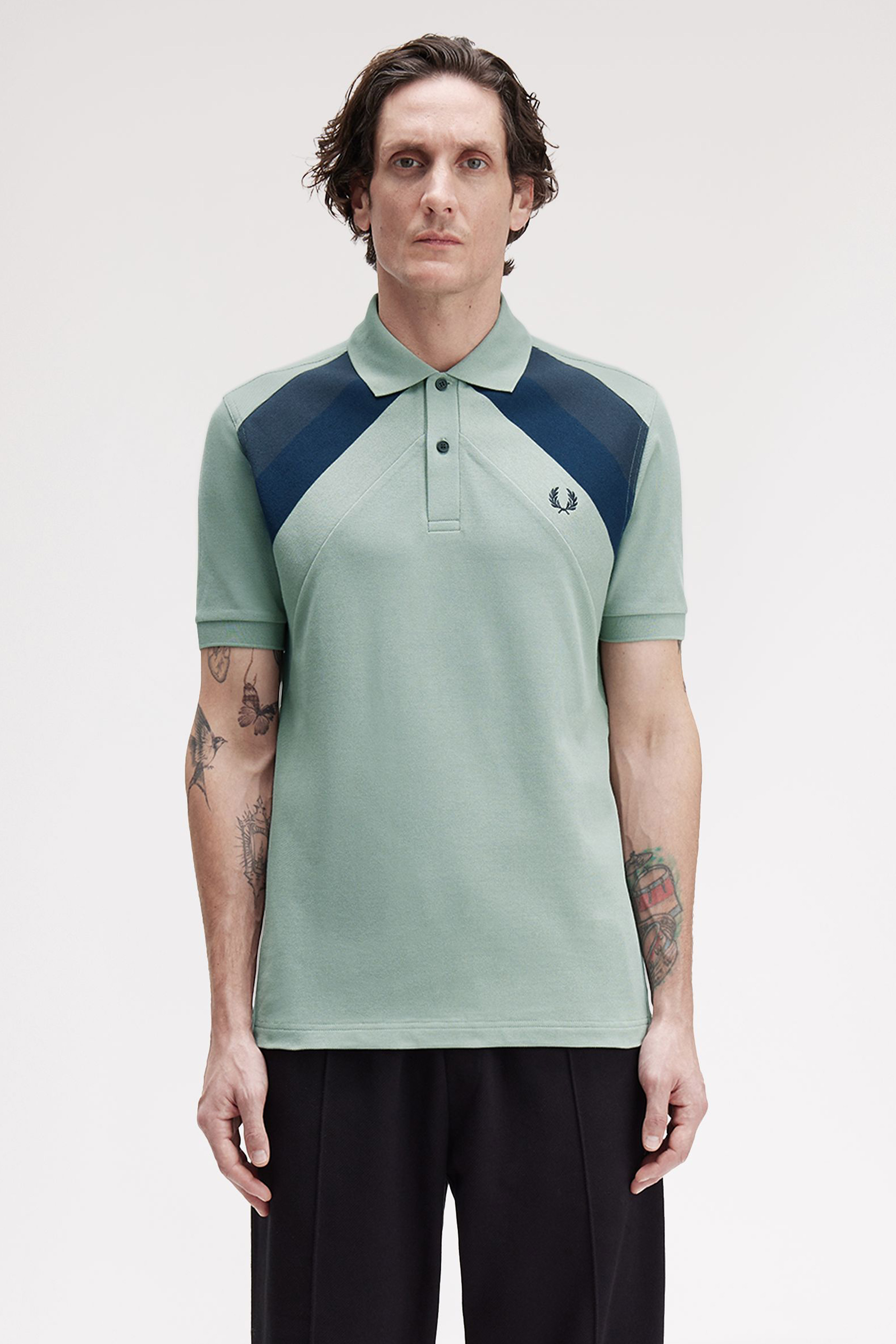 FRED PERRY STRIPED PANEL POLO SHIRT thumbnail 5