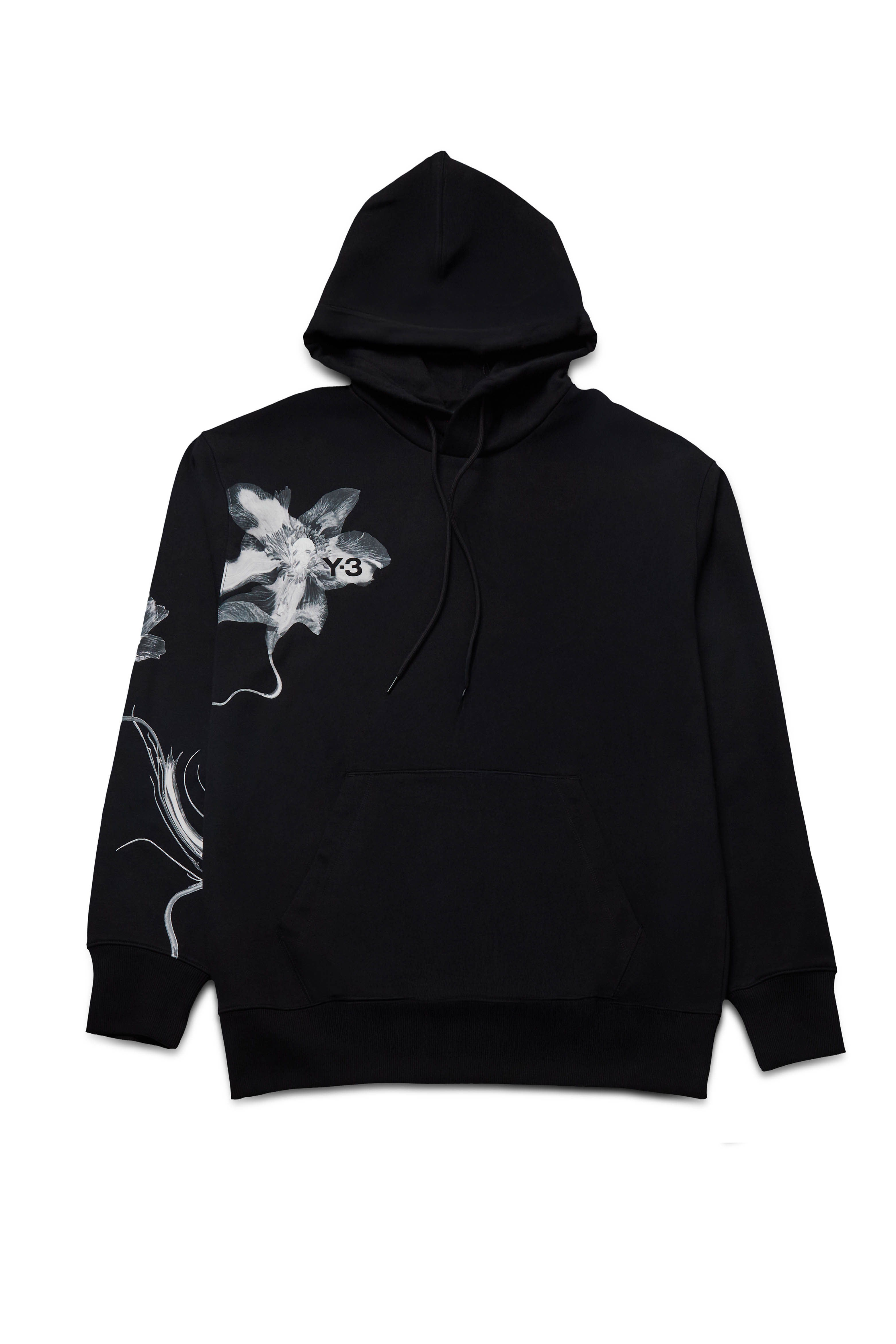 Y-3-GFX FLORAL FITTED HOODIE