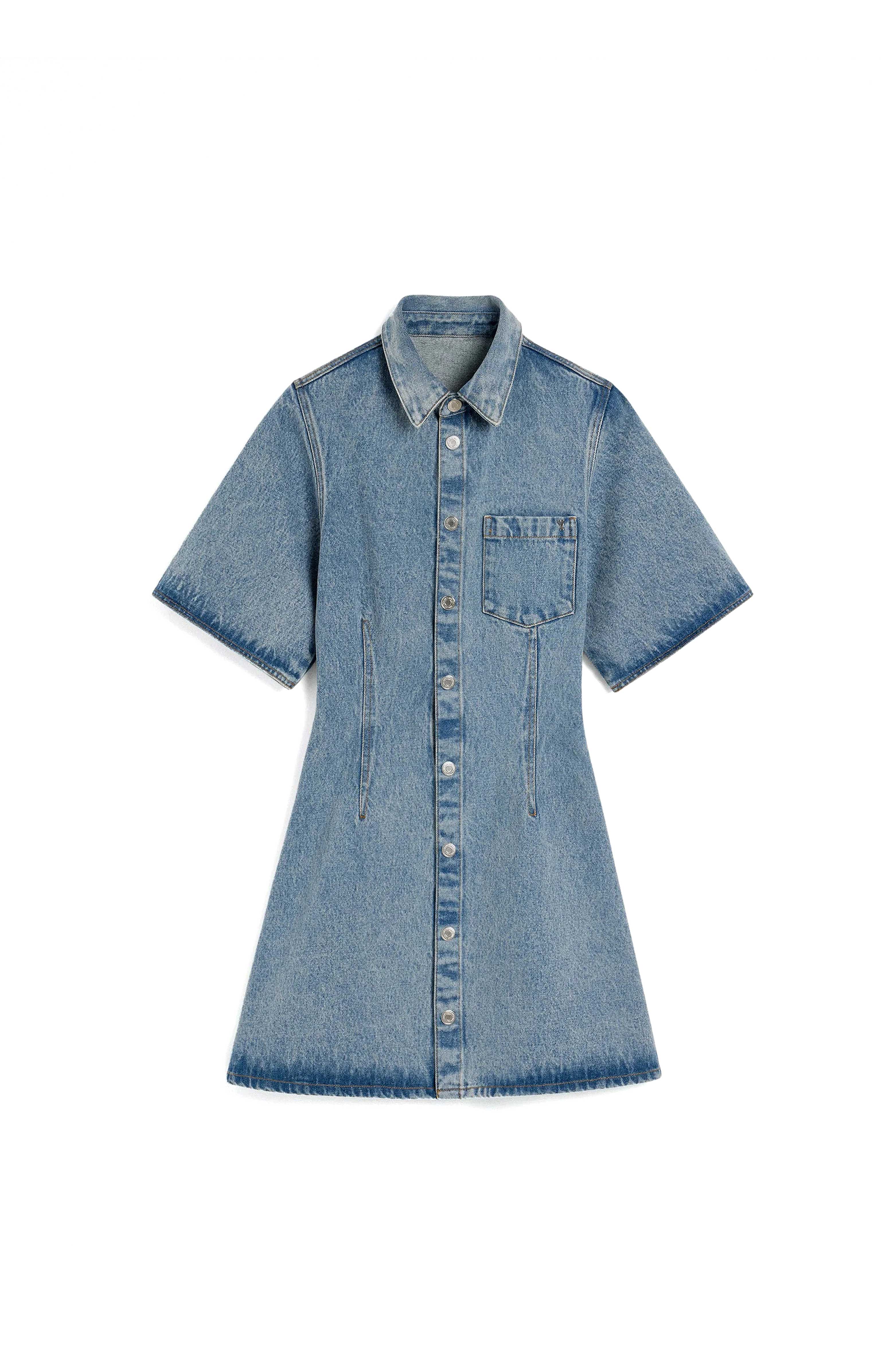 WOMEN'S SHORT SLEEVE SHIRT DRESS