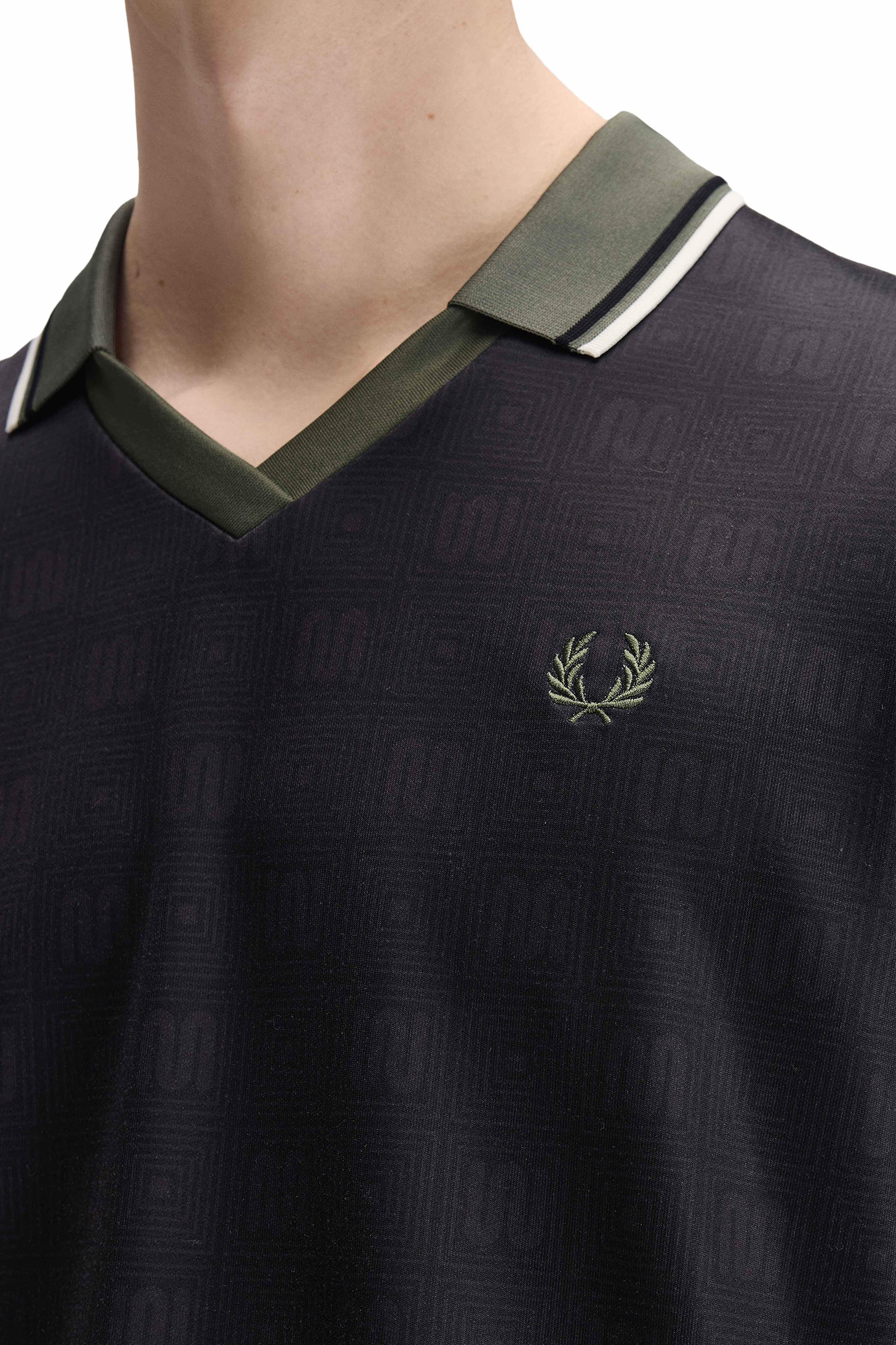 FRED PERRY X MEYBA MEN'S PRINTED L/S POLO SHIRT thumbnail 4