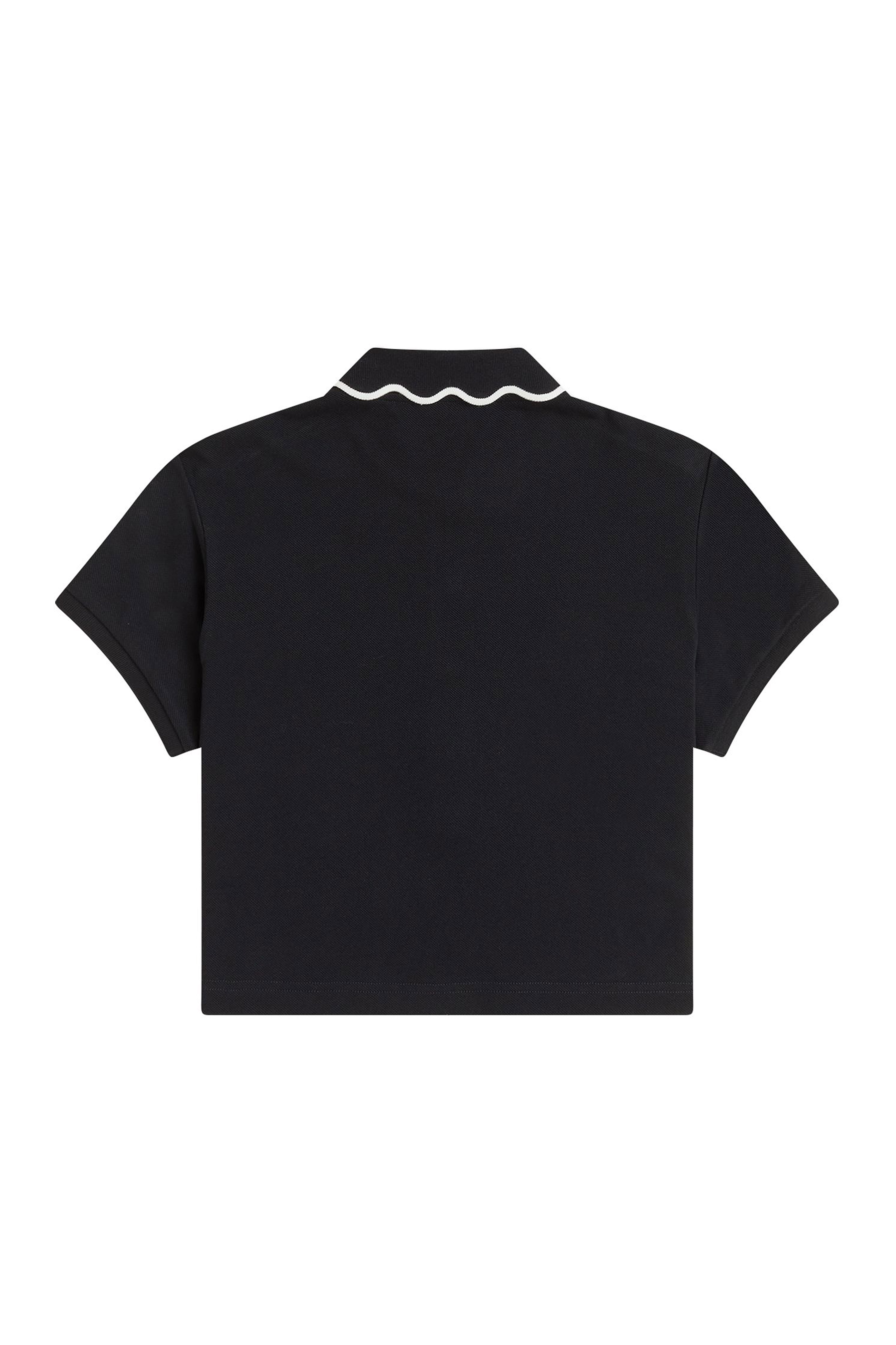 WOMEN'S SCALLOPED TRIM POLO SHIRT thumbnail 2