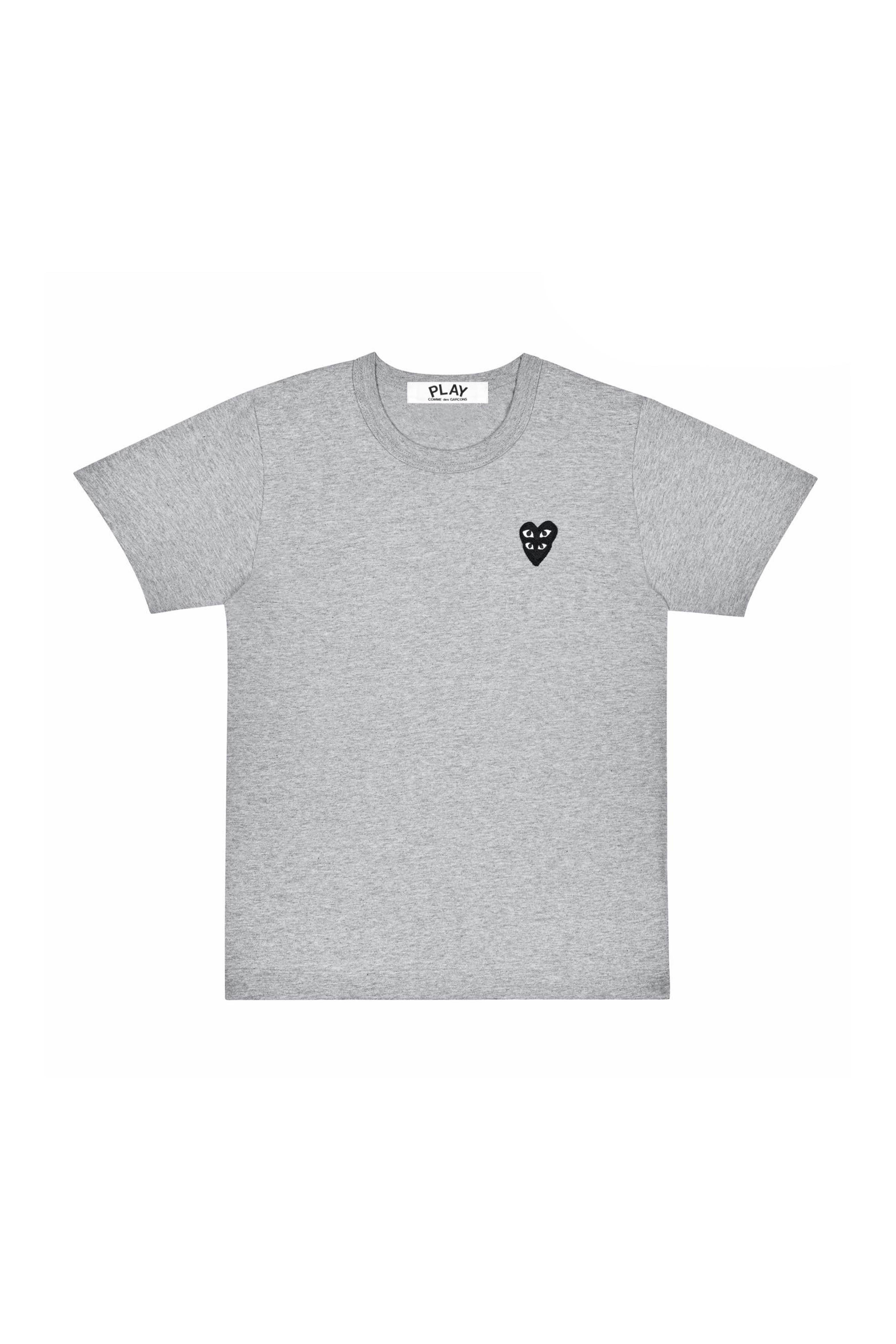 PLAY DOUBLE BLACK HEART T-SHIRT