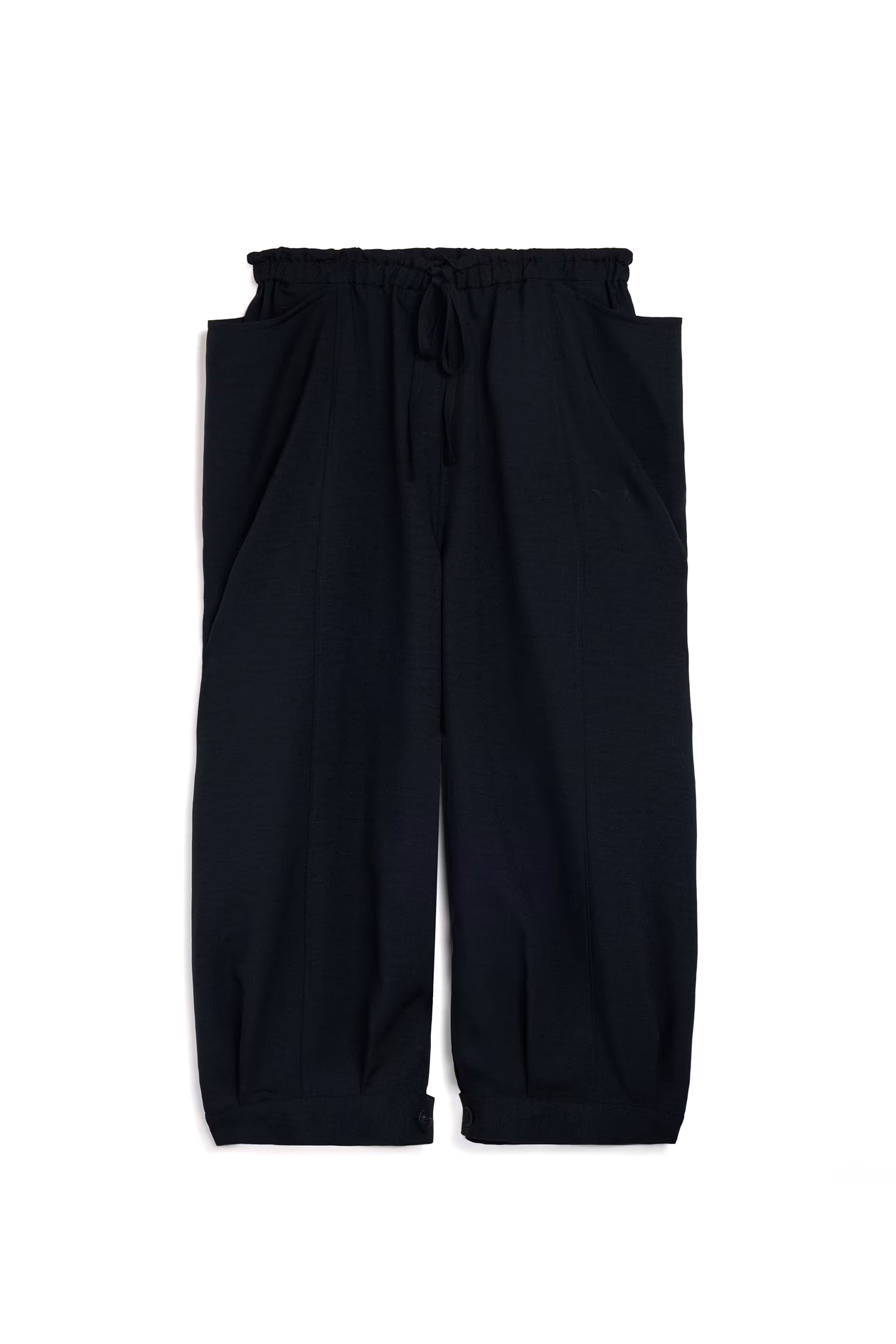WOMEN'S WIDE-LEGGED DRAWSTRING TROUSERS