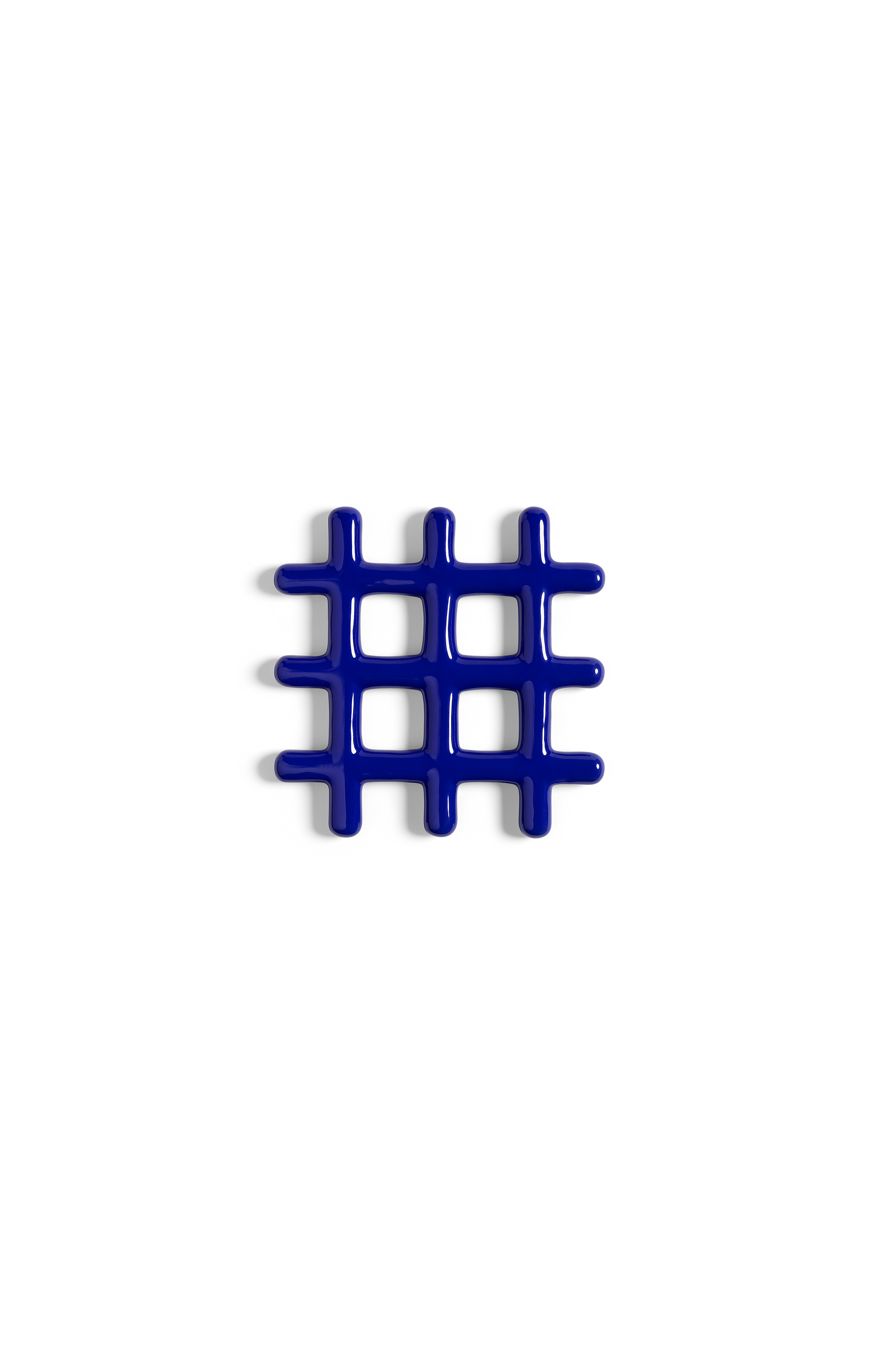 TRIVET GRID BLUE