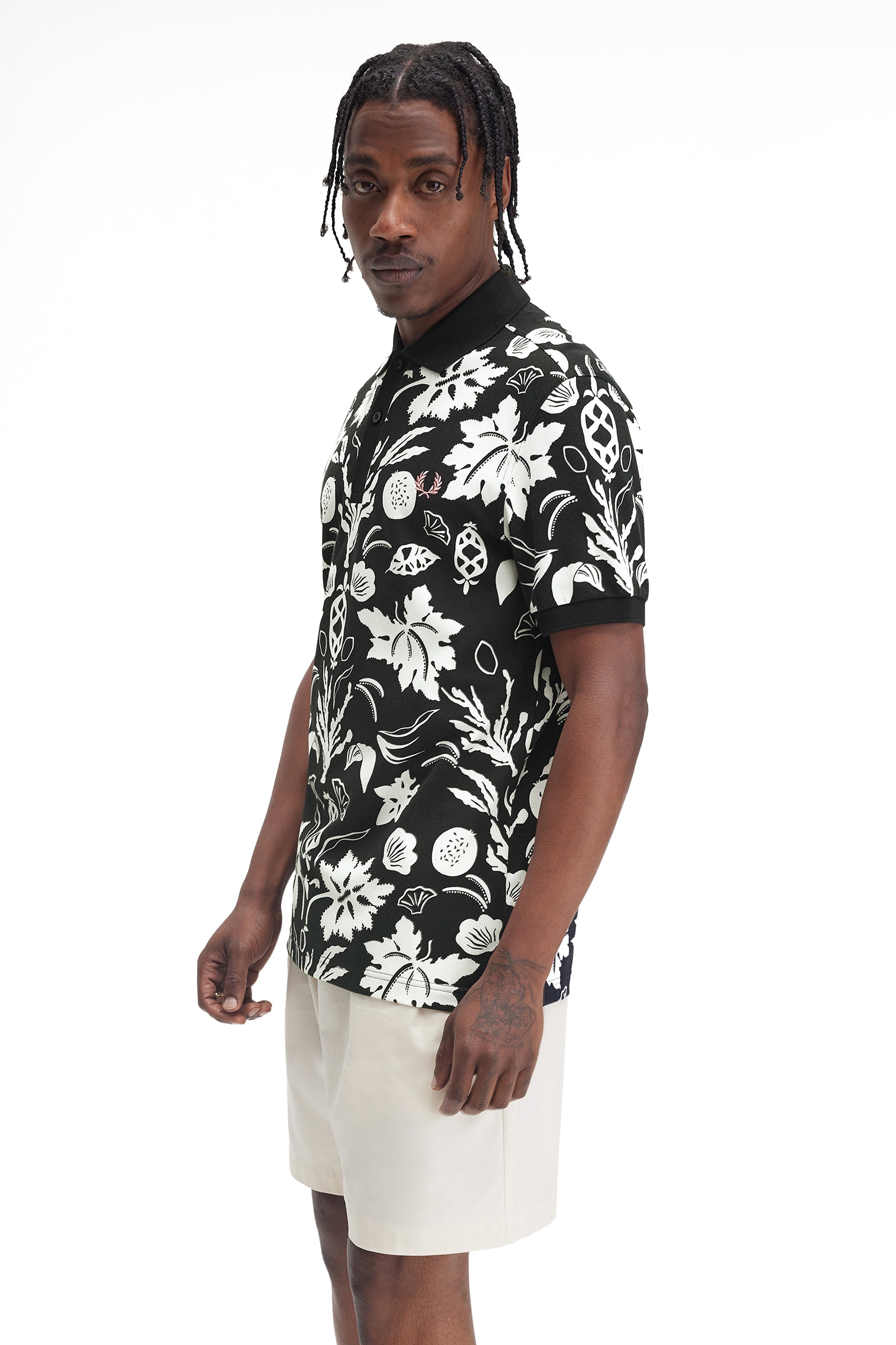 BOTANICAL PRINT POLO SHIRT thumbnail 3