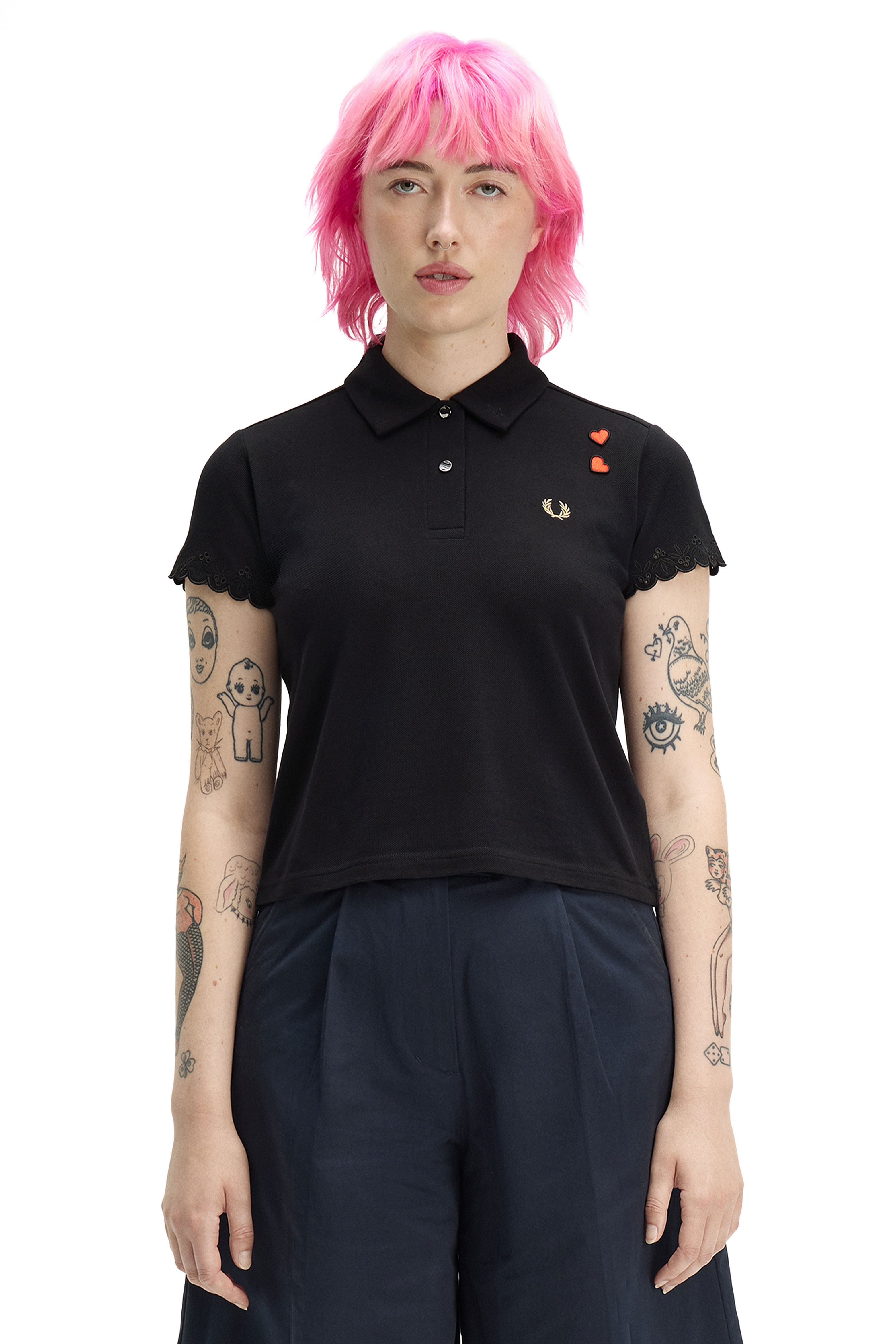 WOMEN'S EMBROIDERED DETAIL POLO SHIRT thumbnail 4
