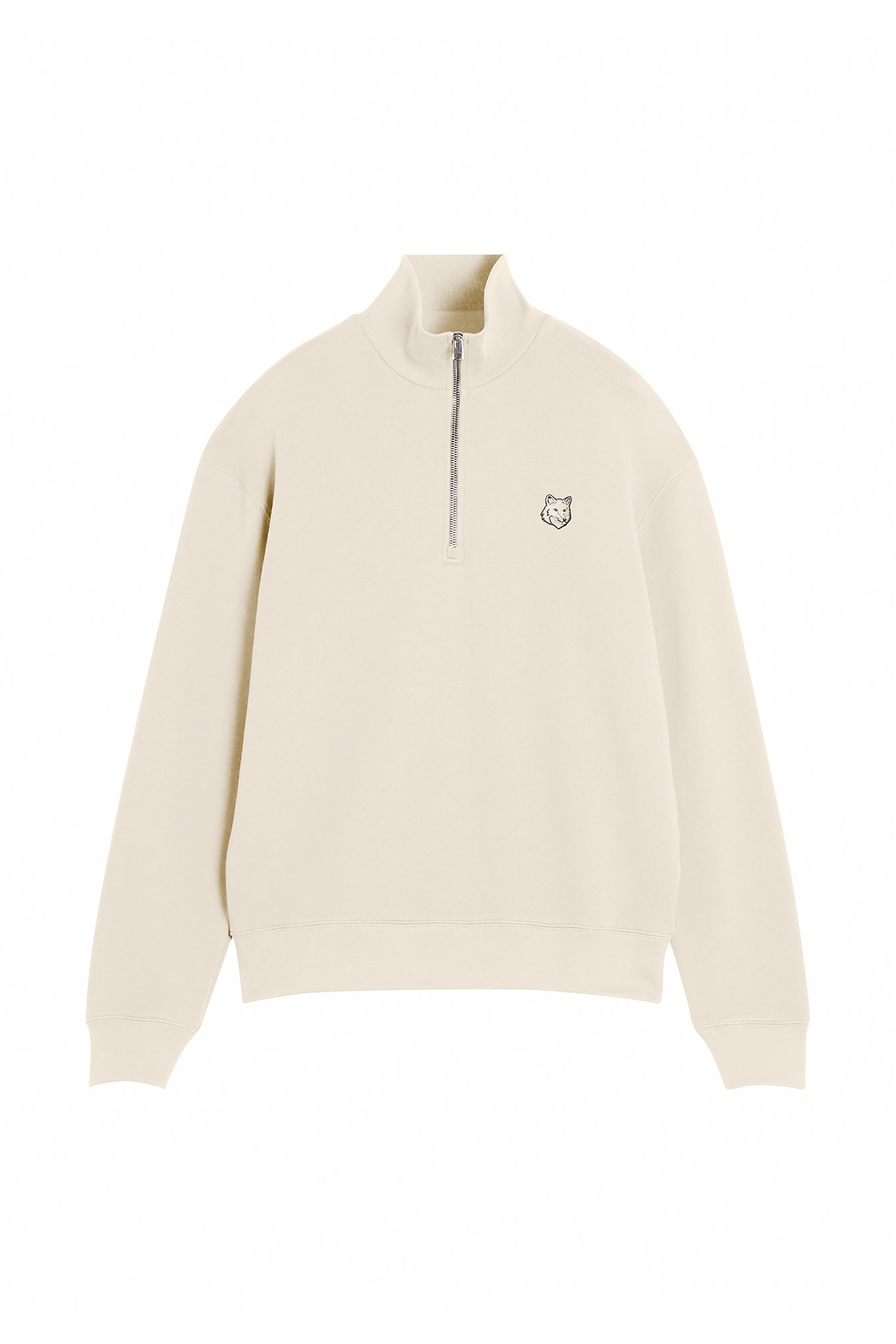 MENS BOLD FOX HEAD PATCH HALF ZIP COMFORT FIT