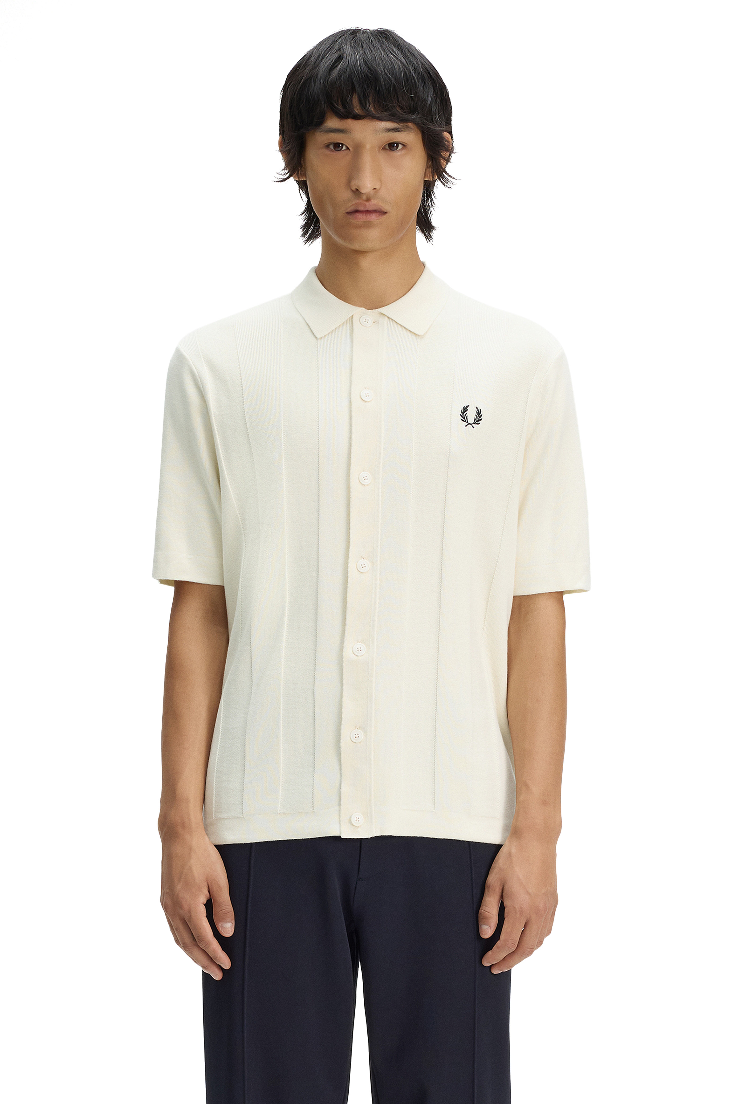 MEN'S TONAL VERTICAL STRIPE KNITTED thumbnail 3