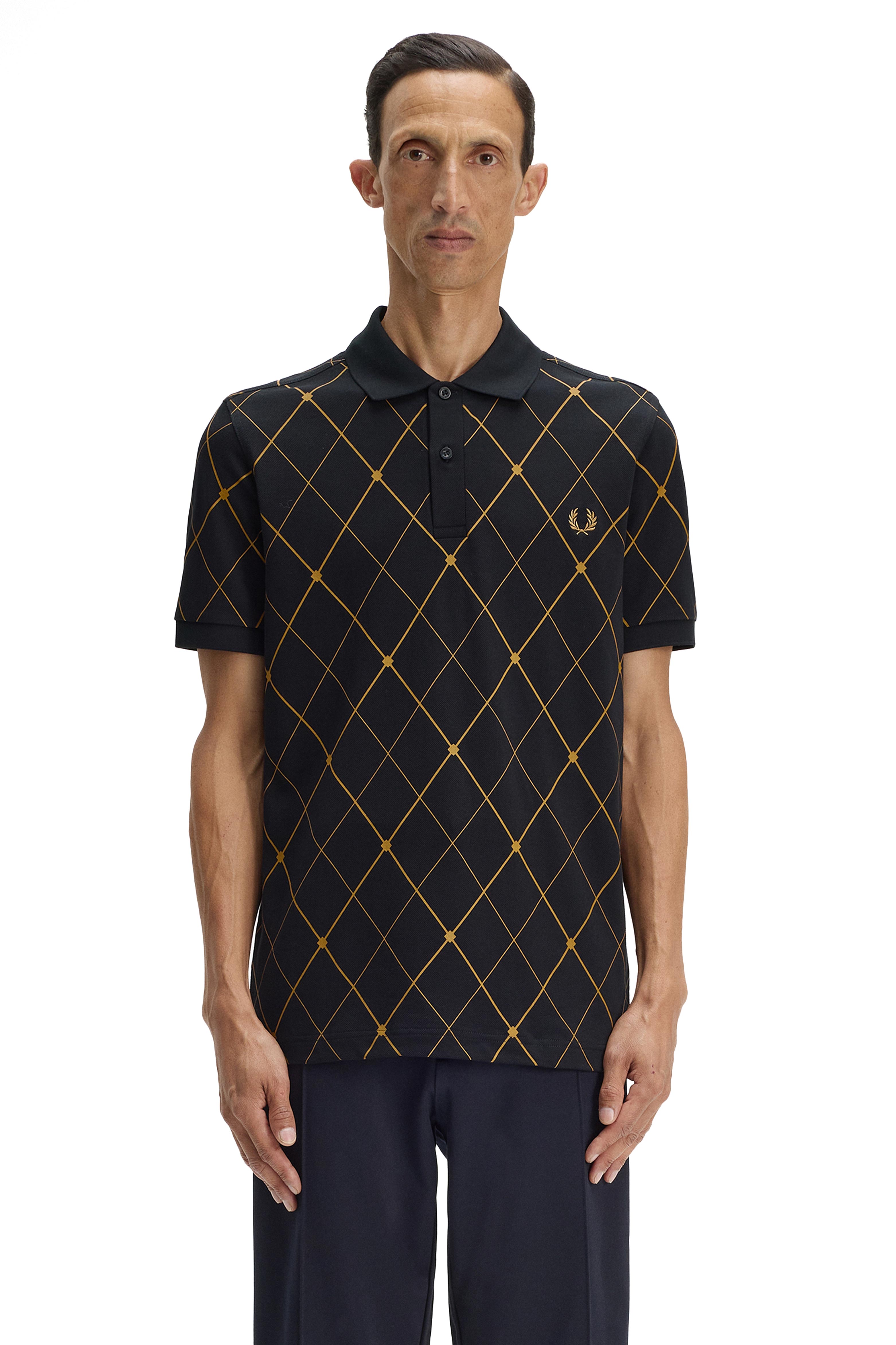 MEN'S ARGYLE PRINT FRED PERRY SHIRT thumbnail 4