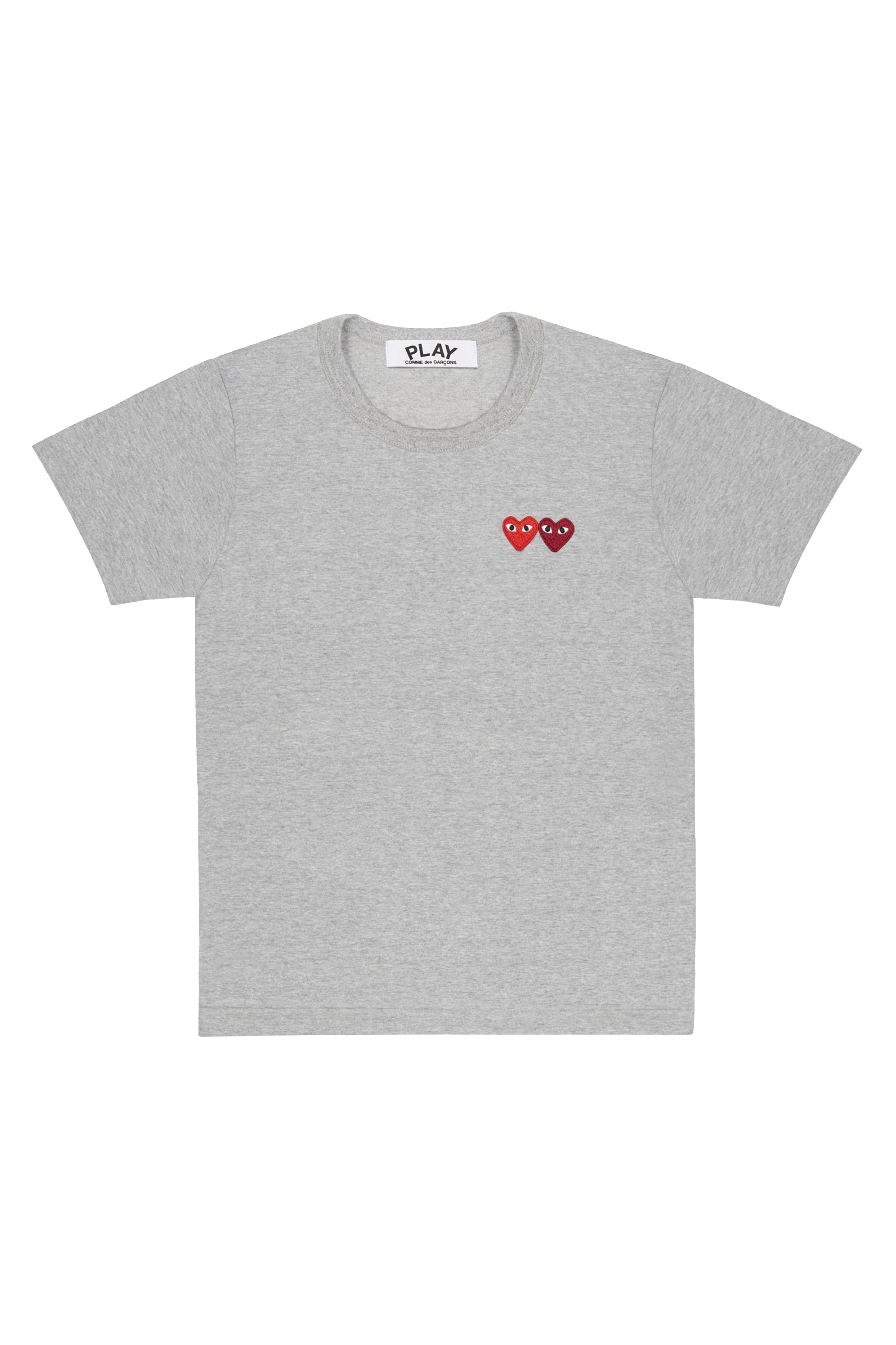 WOMEN'S PLAY T-SHIRT WITH DOUBLE HEART