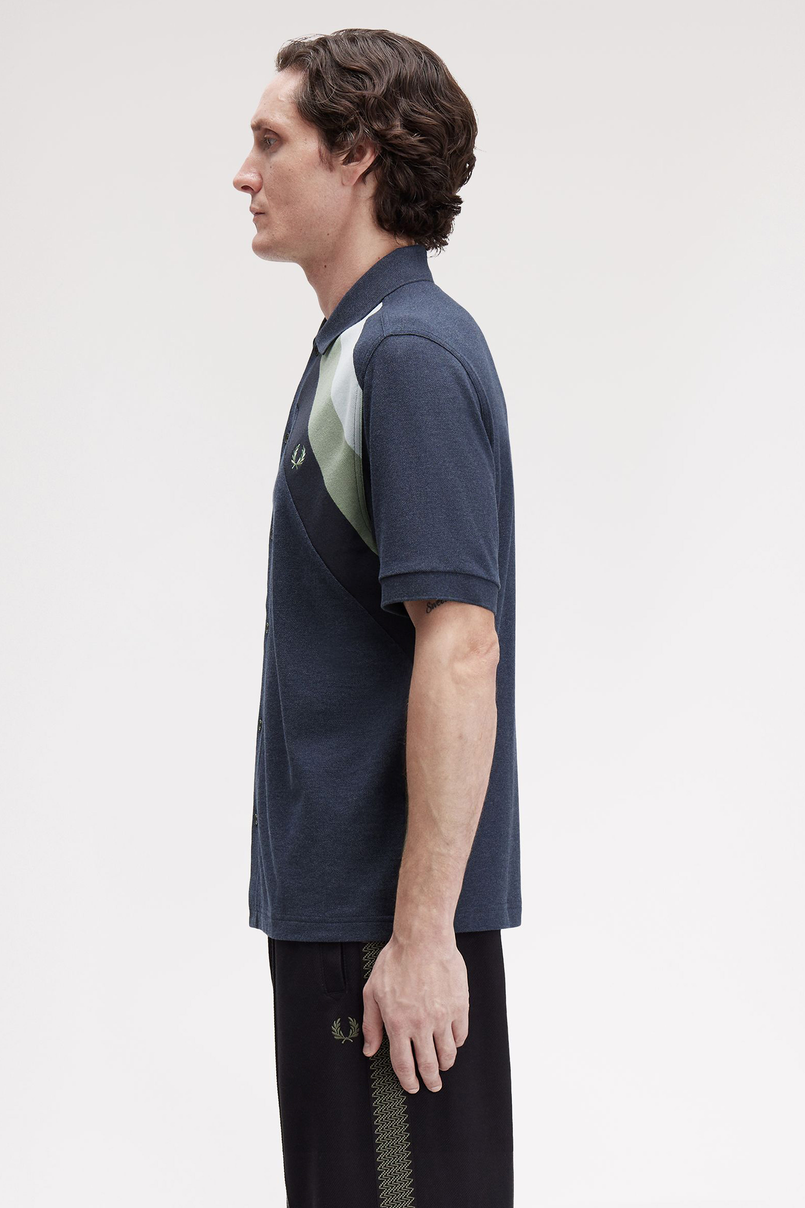 STRIPED PANEL BUTTON THRU POLO thumbnail 7