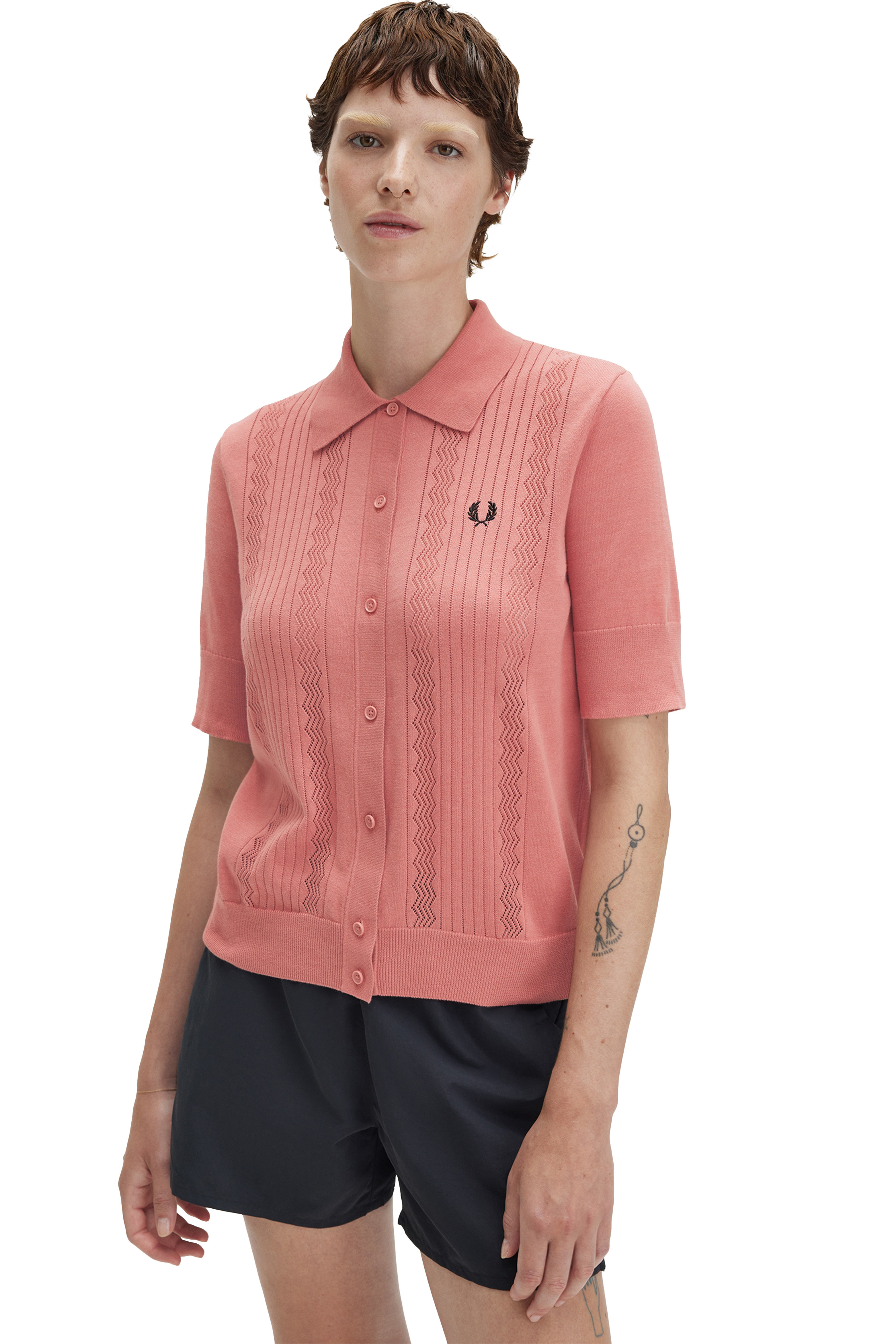 POINTELLE DETAIL KNITTED SHIRT thumbnail 3