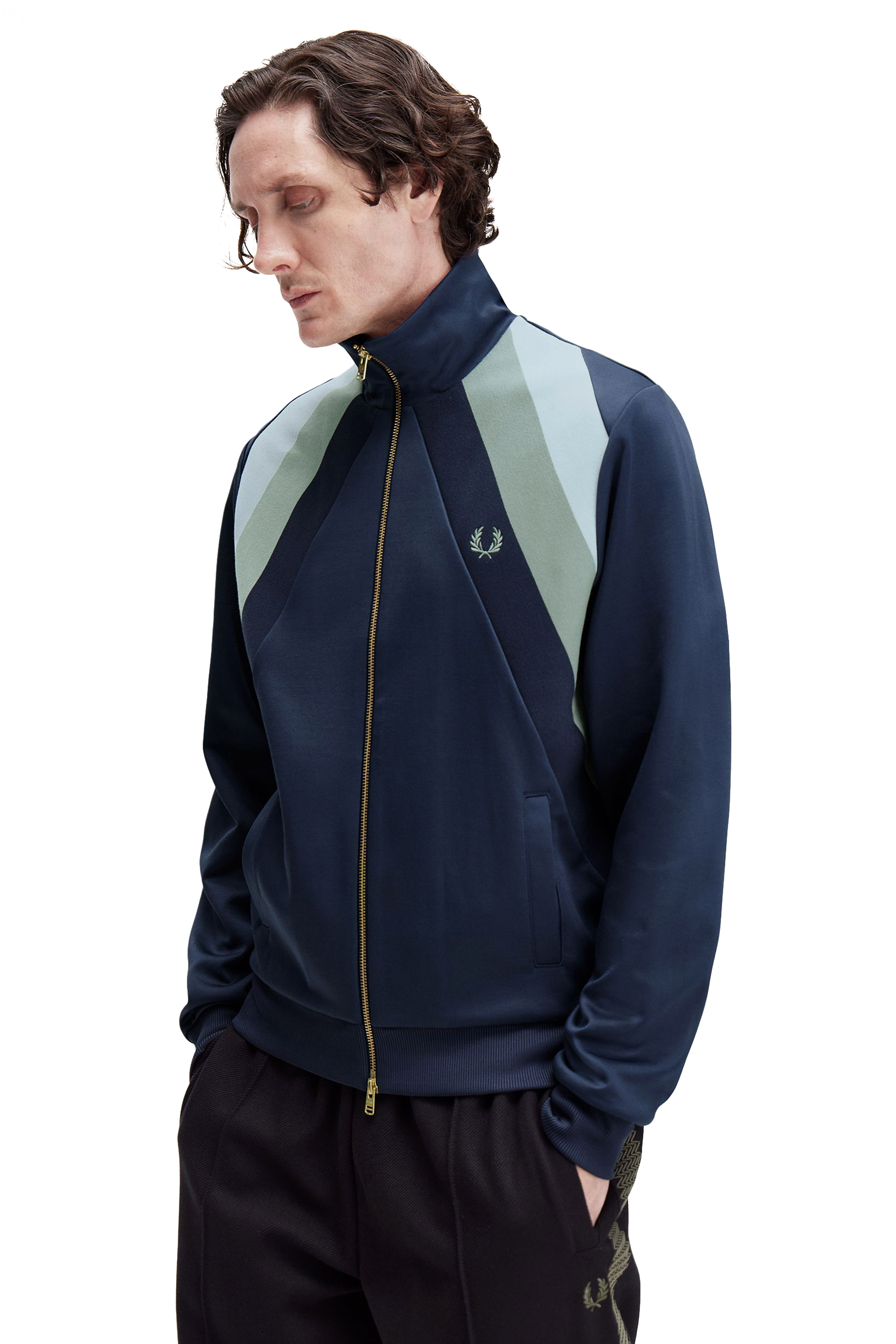 STRIPED PANEL TRACK JACKET thumbnail 3