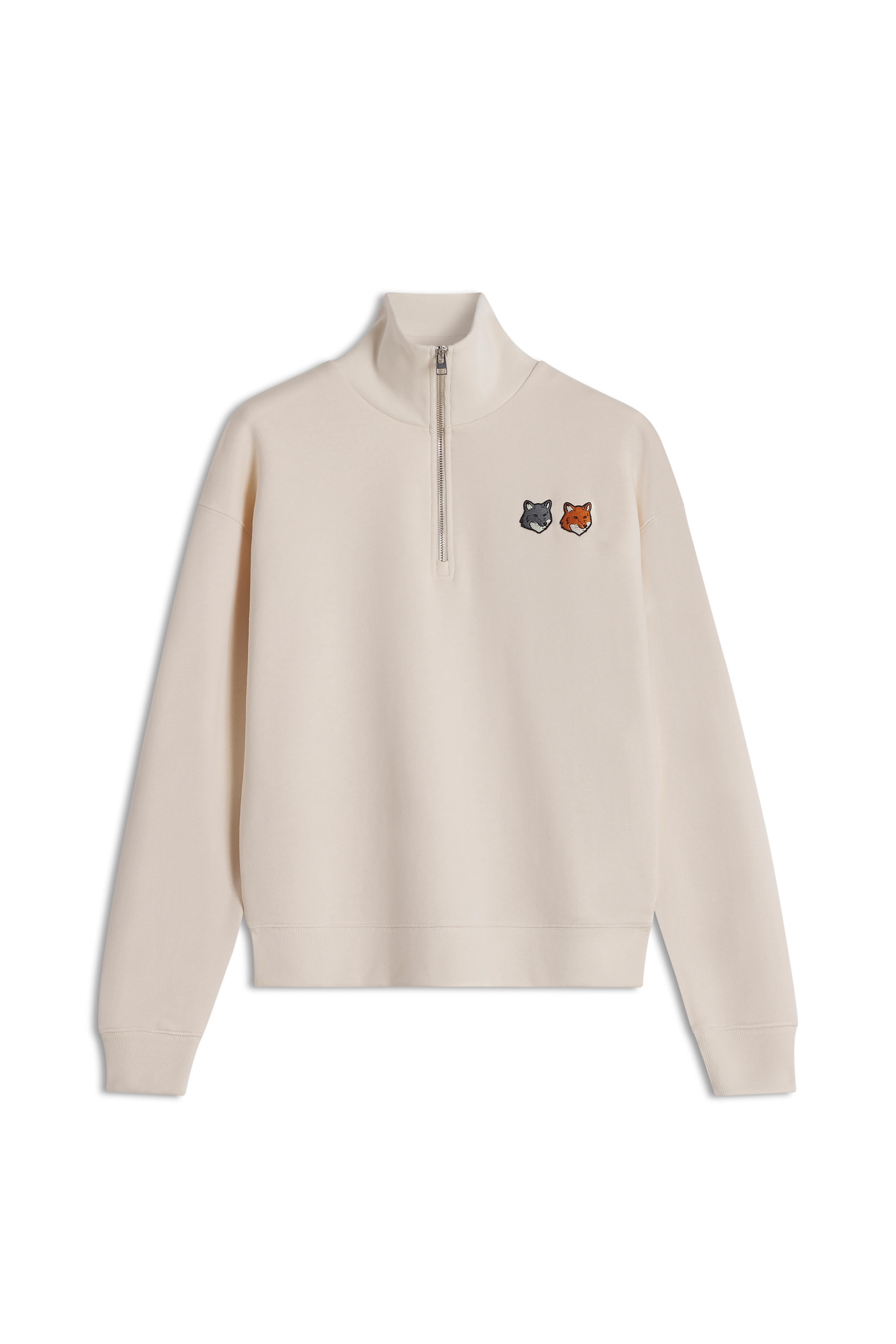 DOUBLE BOLD FOX HEAD HALF ZIP