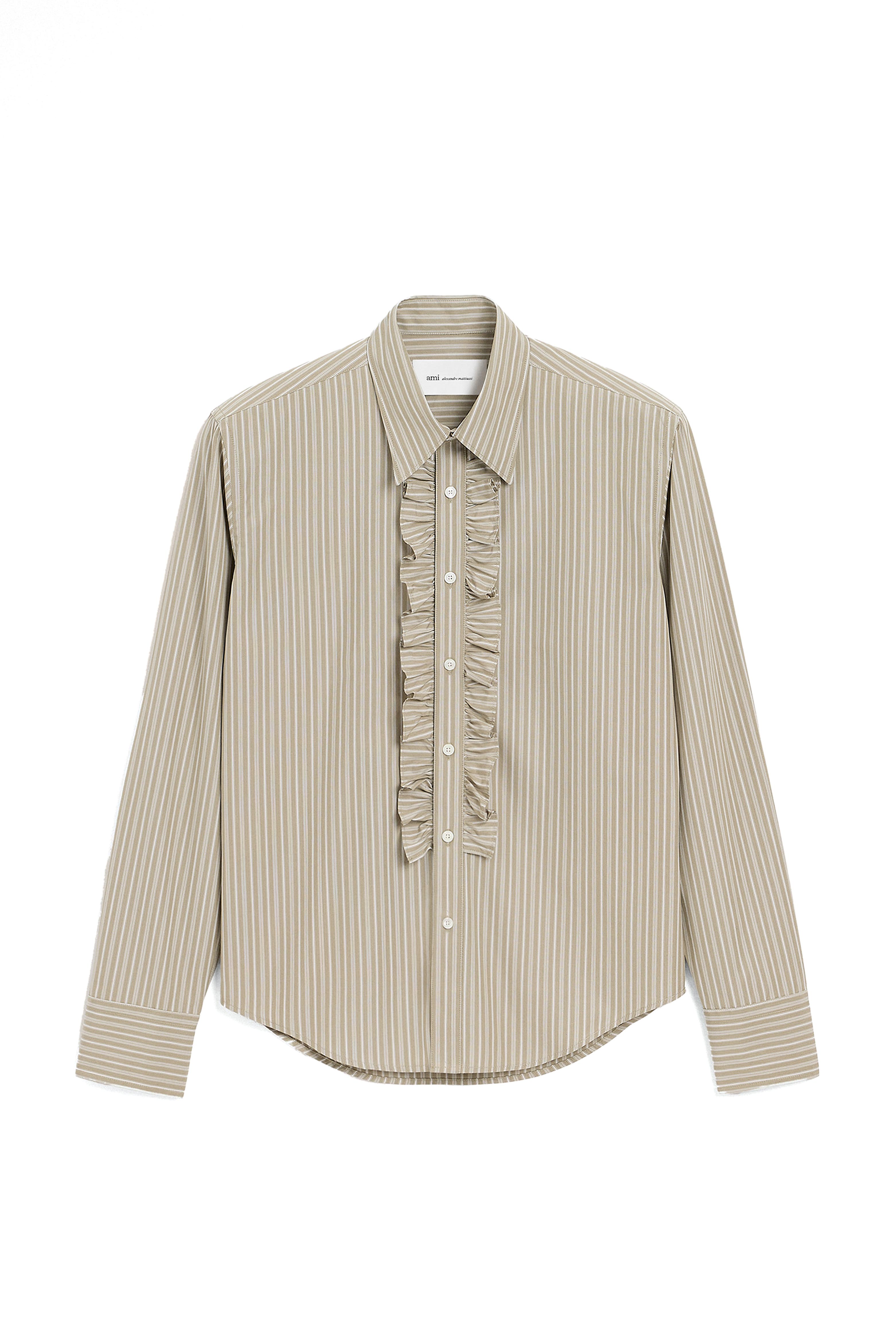 RUFFLED LONG SLEEVE SHIRT