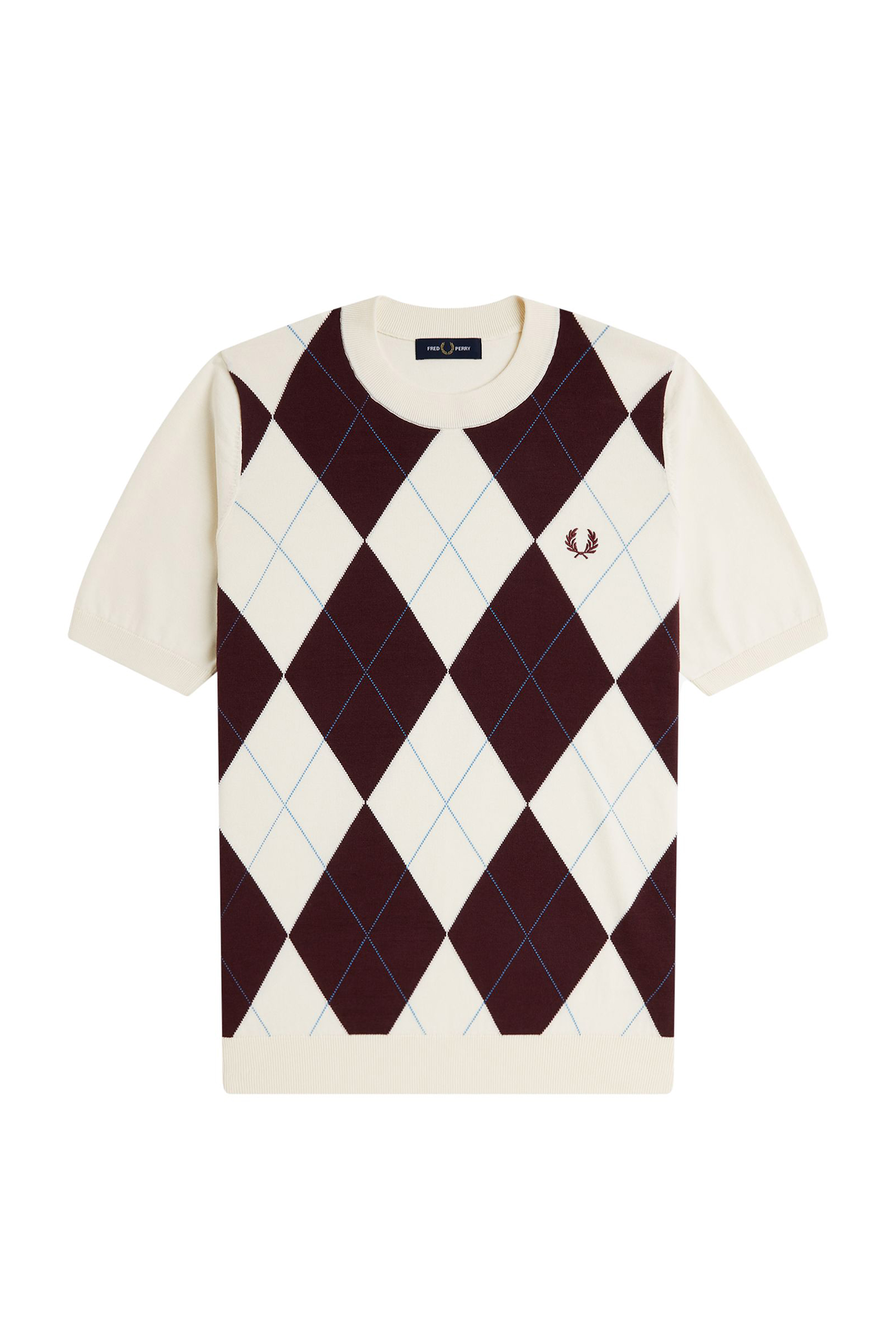 ARGYLE KNITTED T-SHIRT
