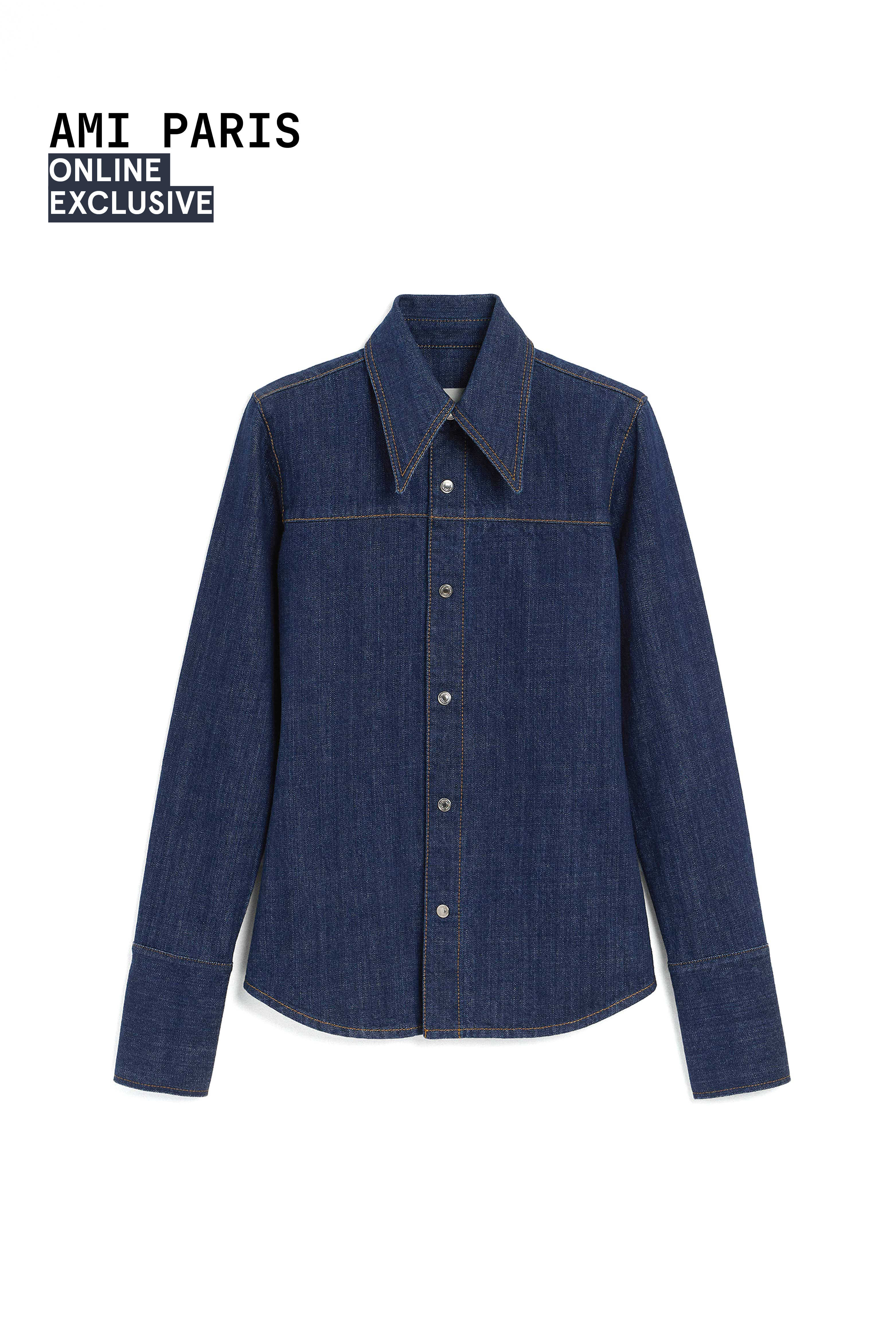 SHARP COLLAR LONG SLEEVE SHIRT