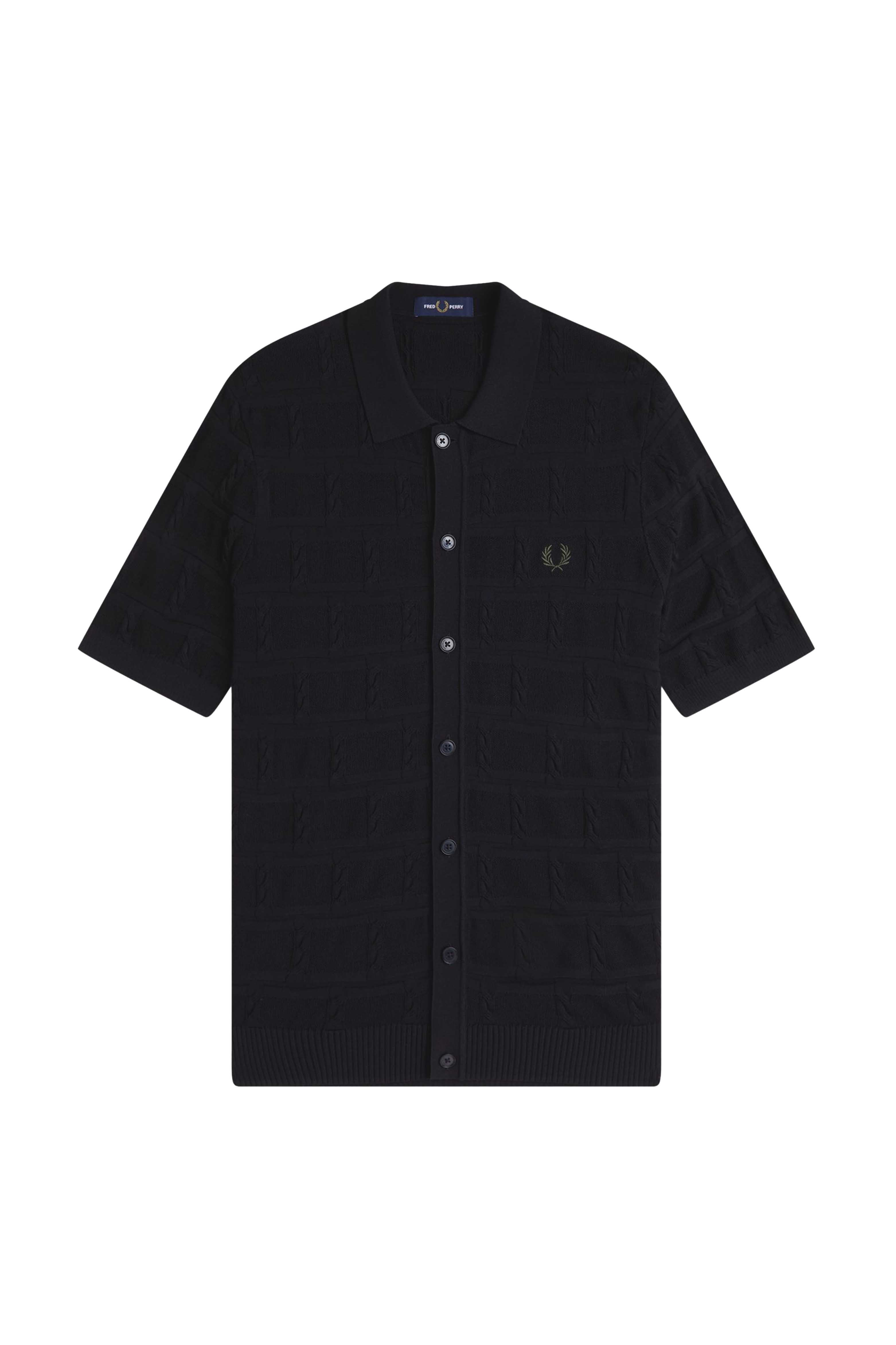 CABLE DETAIL KNITTED SHIRT