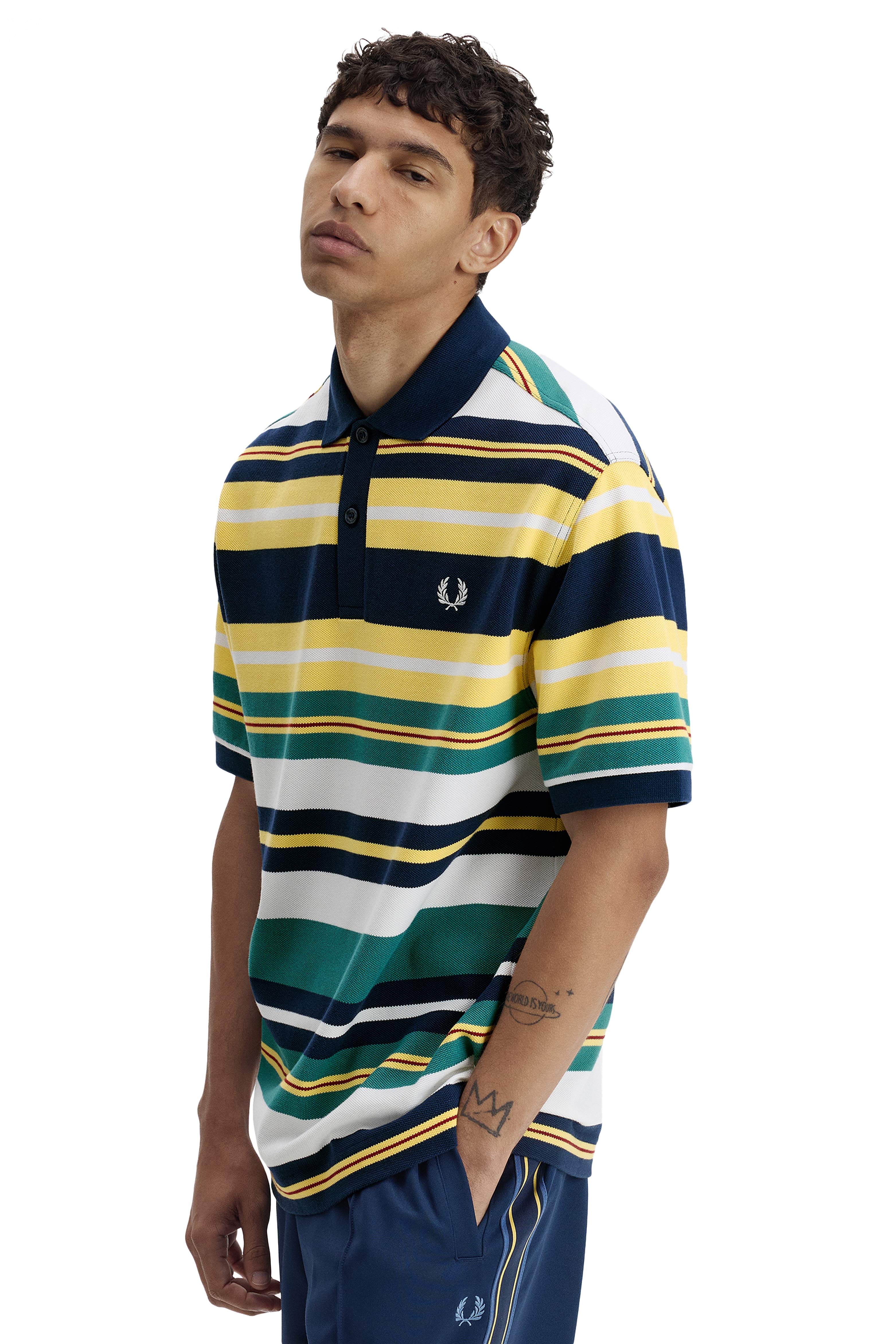 MEN'S STRIPED RELAXED POLO SHIRT thumbnail 3
