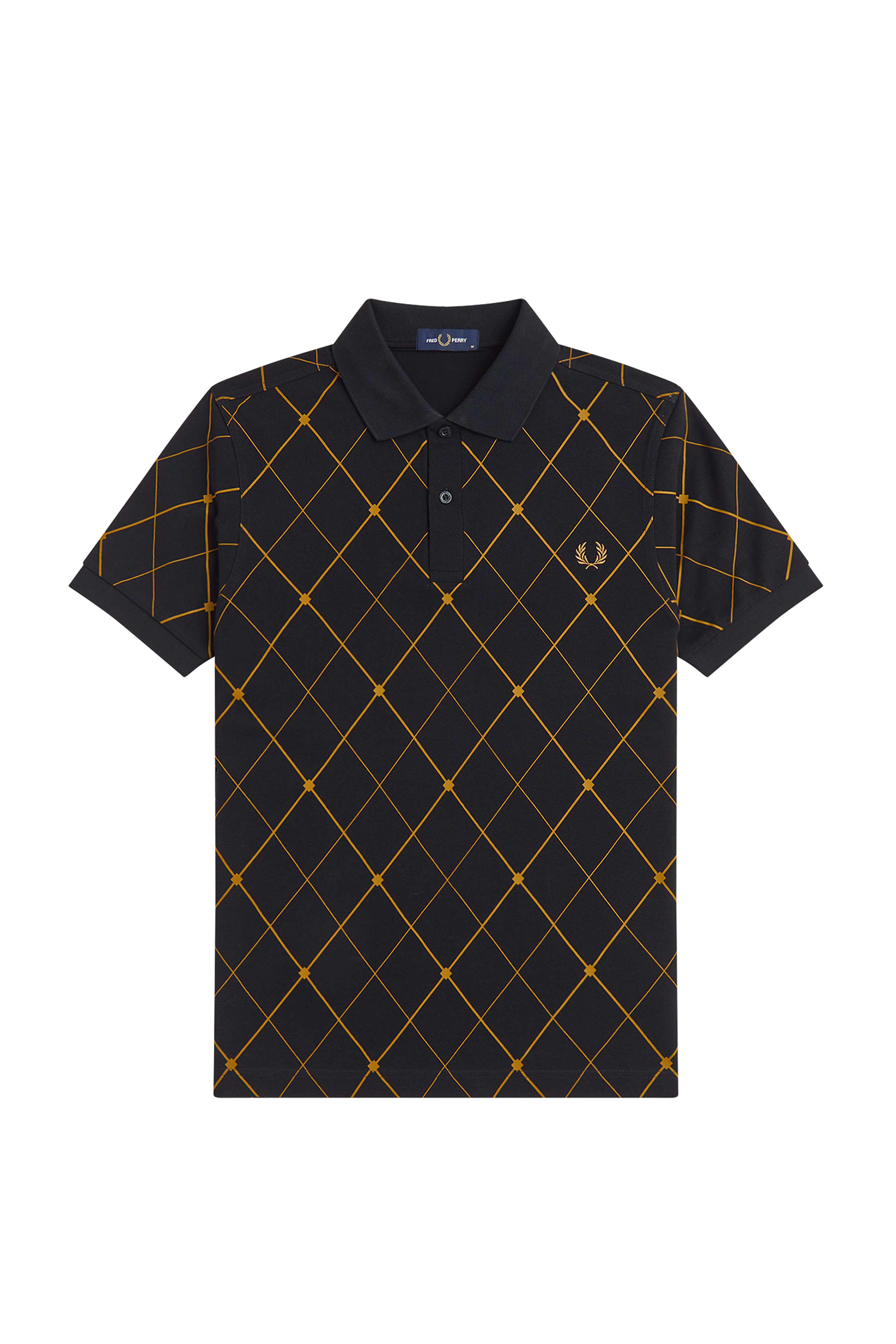 MEN'S ARGYLE PRINT FRED PERRY SHIRT